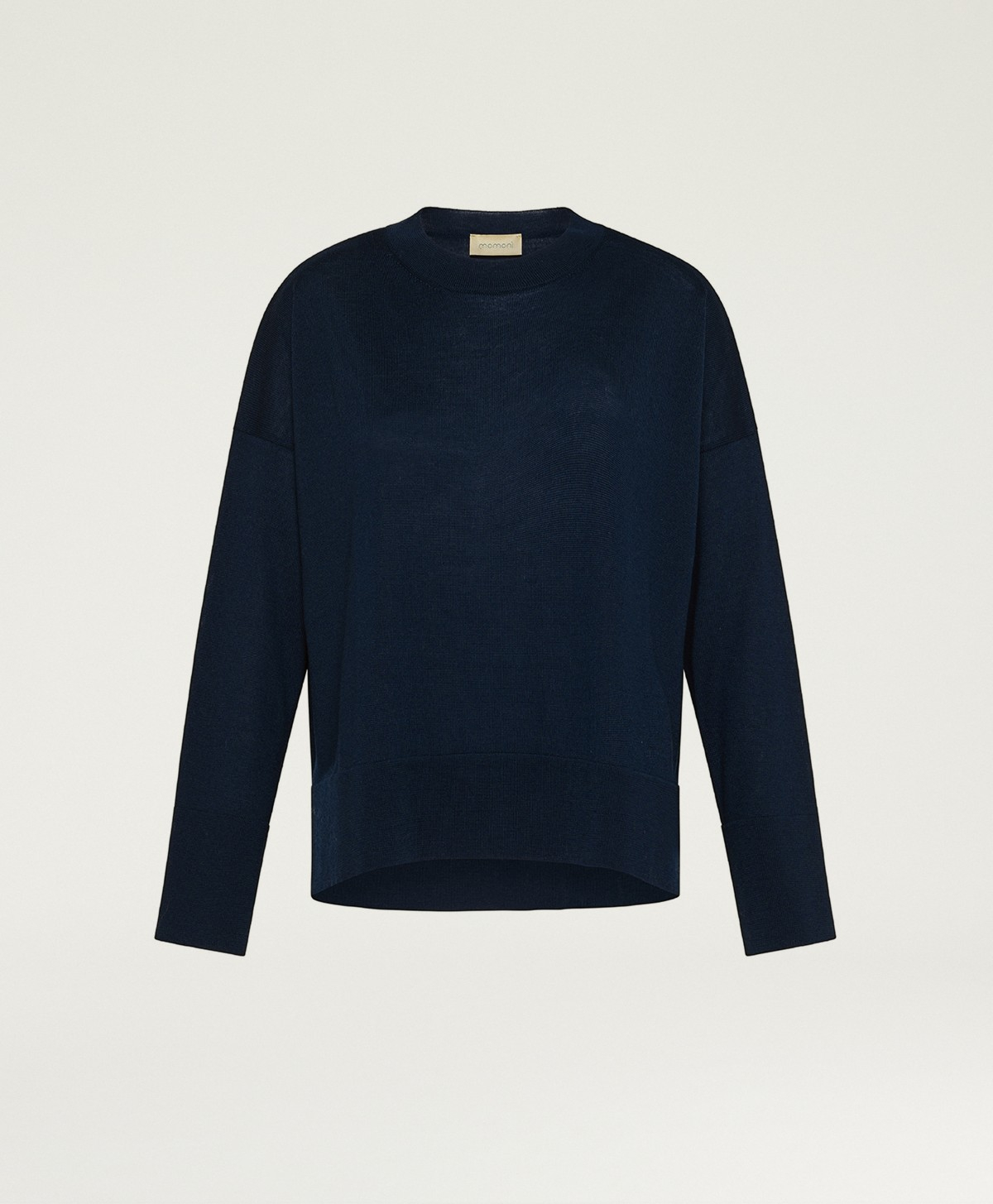 LARKIN SWEATER IN MERINO WOOL - NIGHT BLUE - Momonì