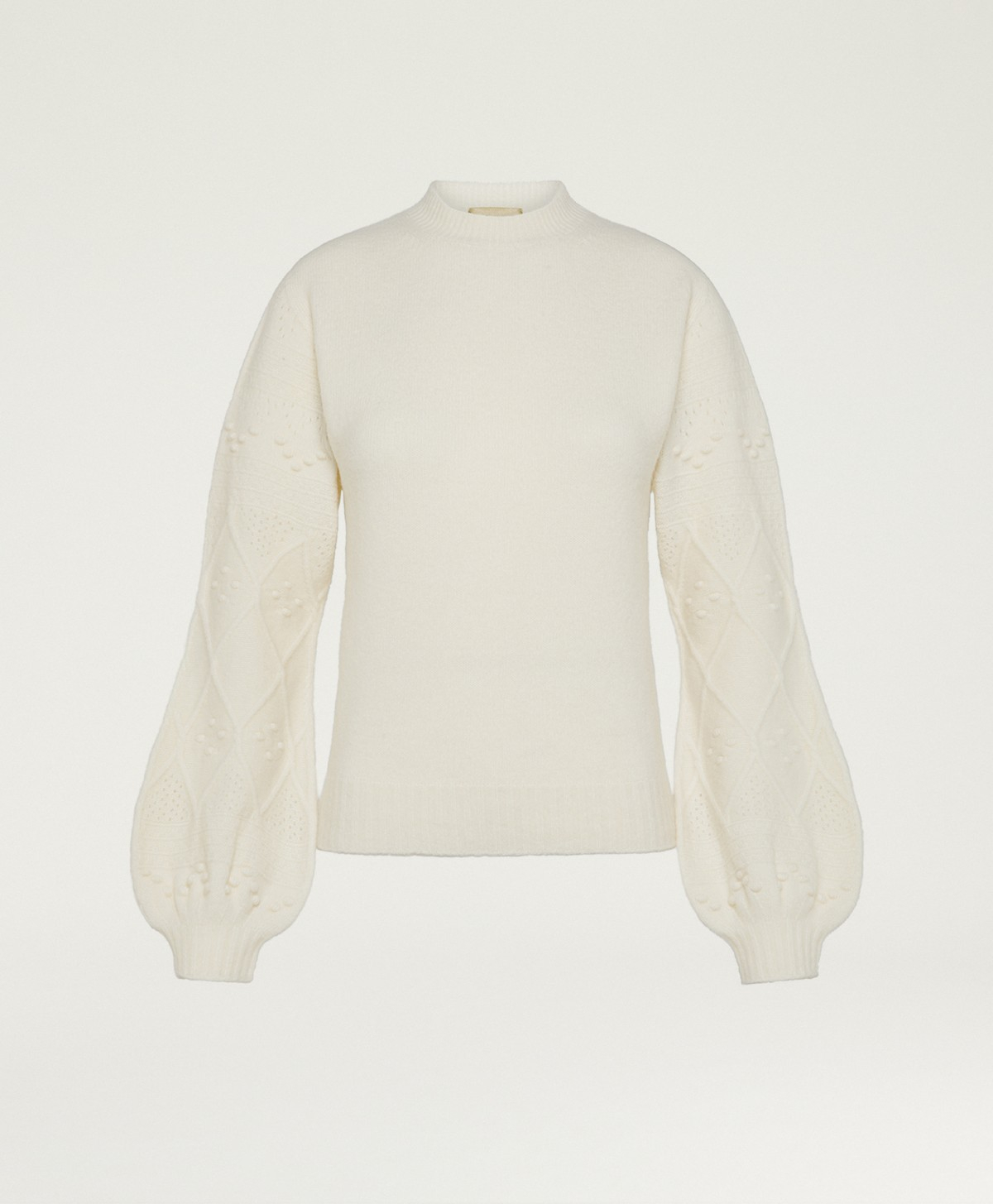 RICHARD SWEATER IN FLEECE-EFFECT WOOL - CREAM - Momonì