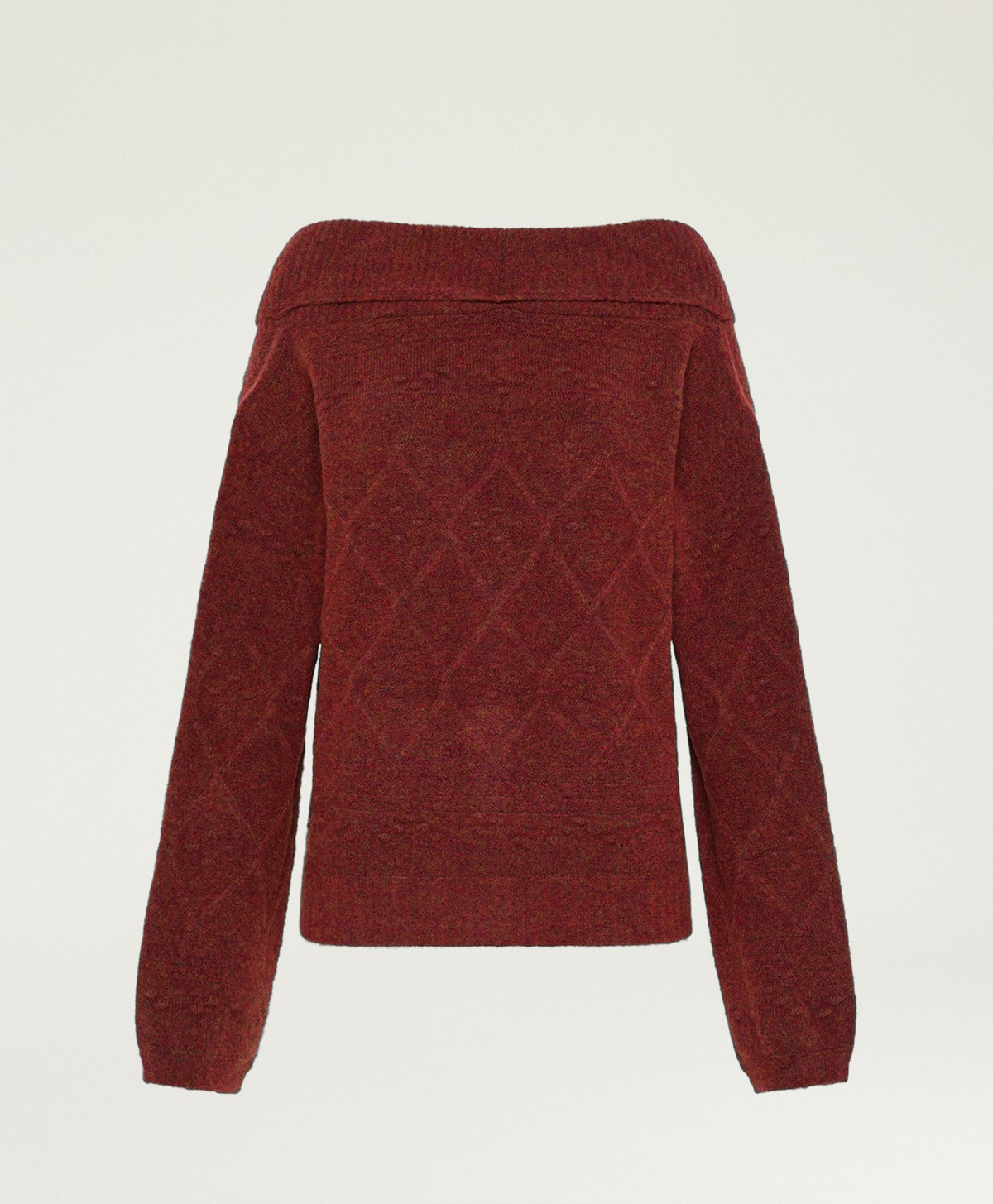 THOMAS SWEATER IN FLEECE-EFFECT WOOL - BRICK - Momonì