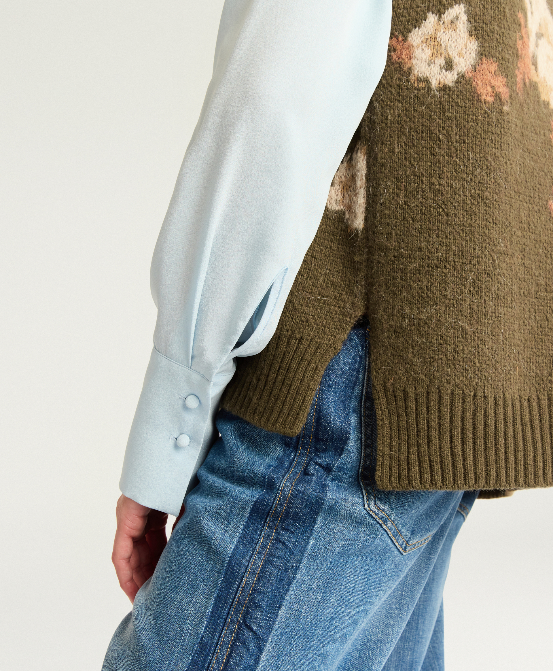 GILET POPPY EN JACQUARD - MULTICOLORE VERT - Momonì