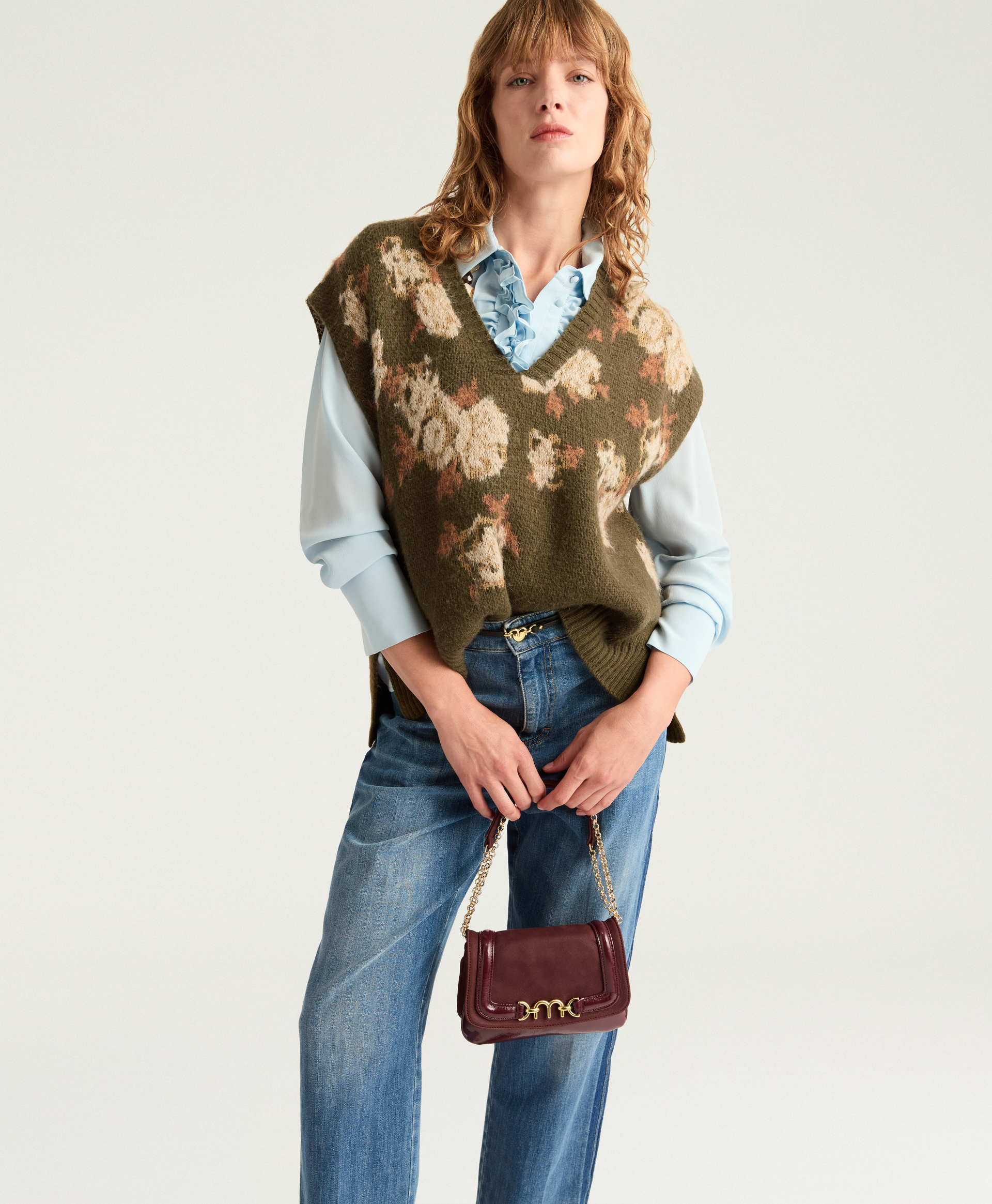 GILET POPPY EN JACQUARD - MULTICOLORE VERT - Momonì