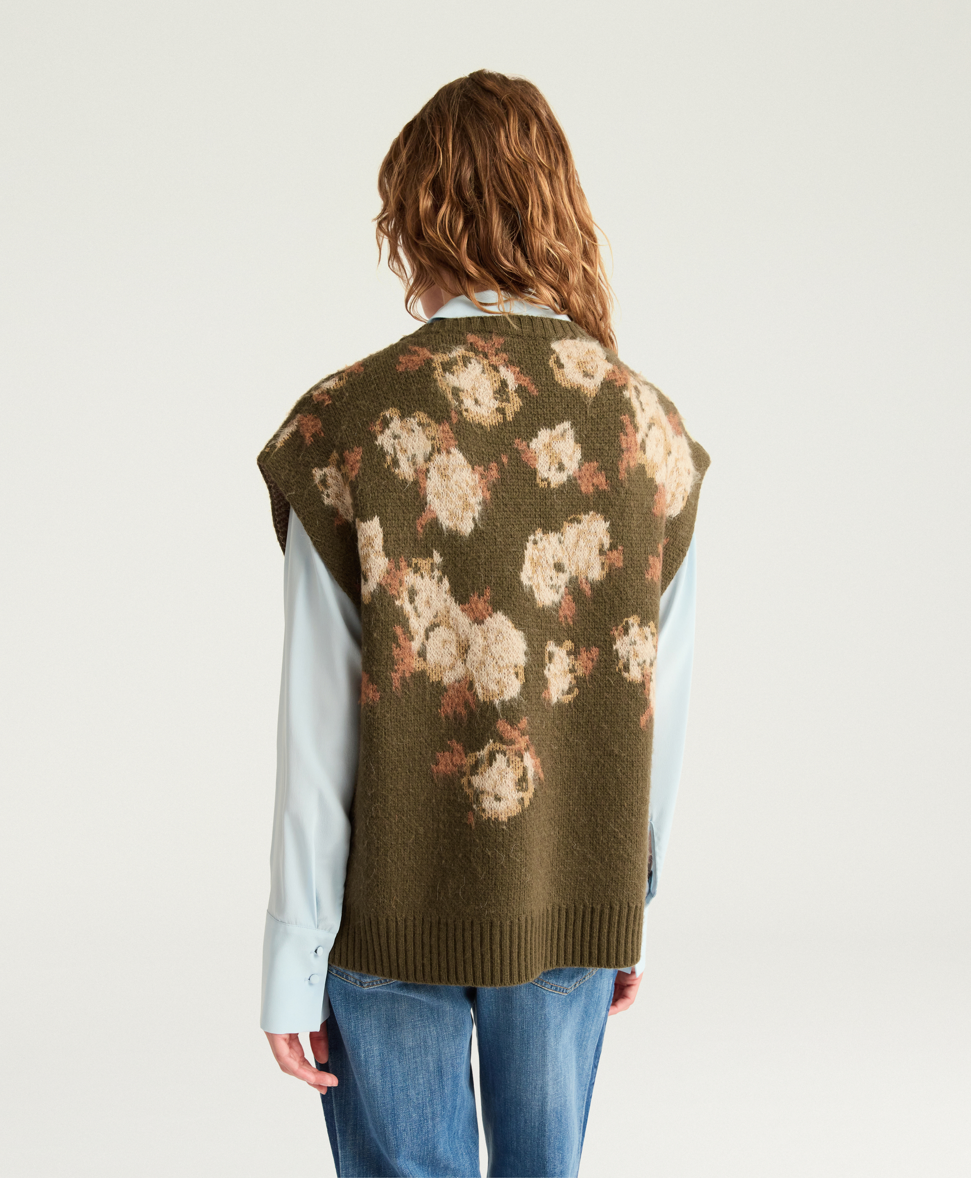 GILET POPPY EN JACQUARD - MULTICOLORE VERT - Momonì