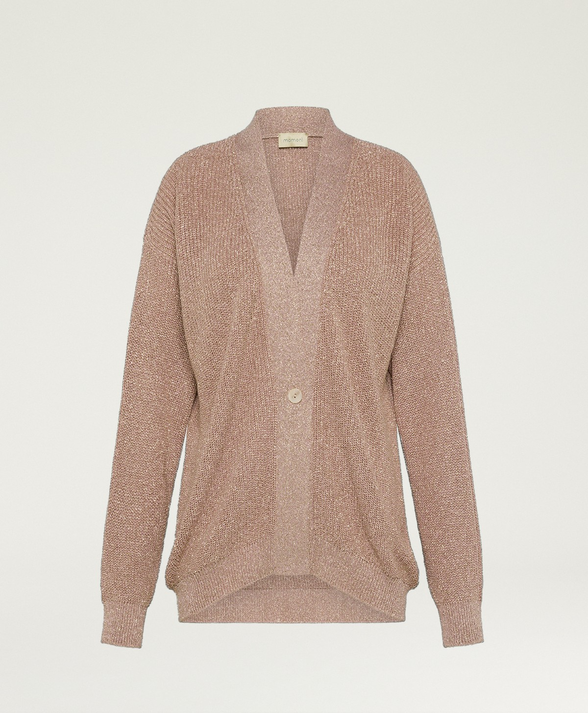ANTONY CARDIGAN IN LUREX VISCOSE - PINK - Momonì