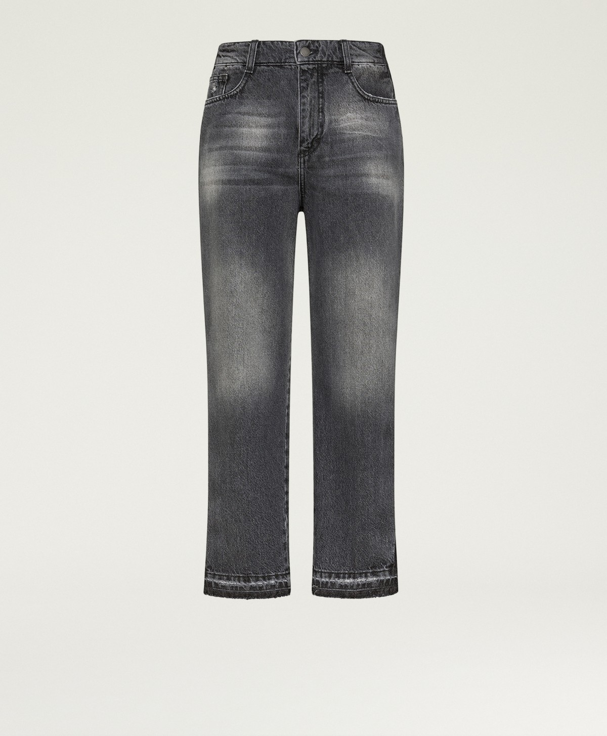 AIDAN PANTS IN 12 OZ BLACK DENIM - BLACK - Momonì