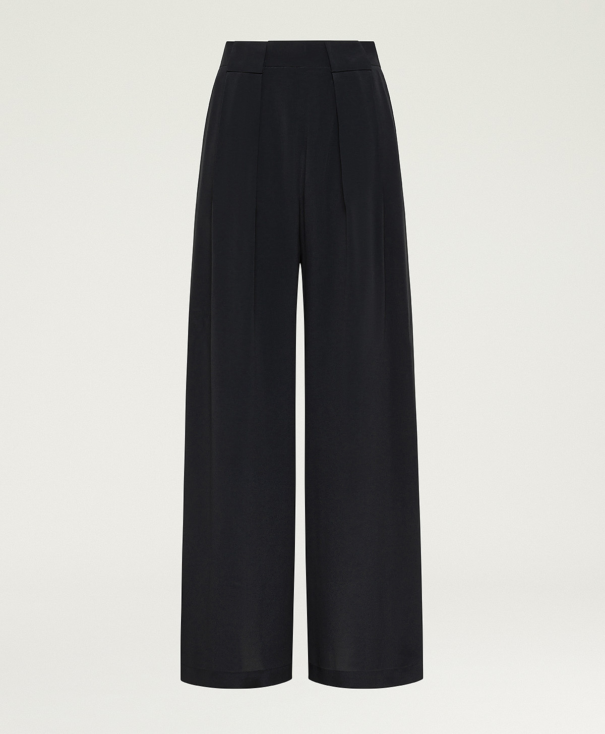 ASPEN PANTS IN SOLID COLOUR ACETATE/SILK - BLACK - Momonì