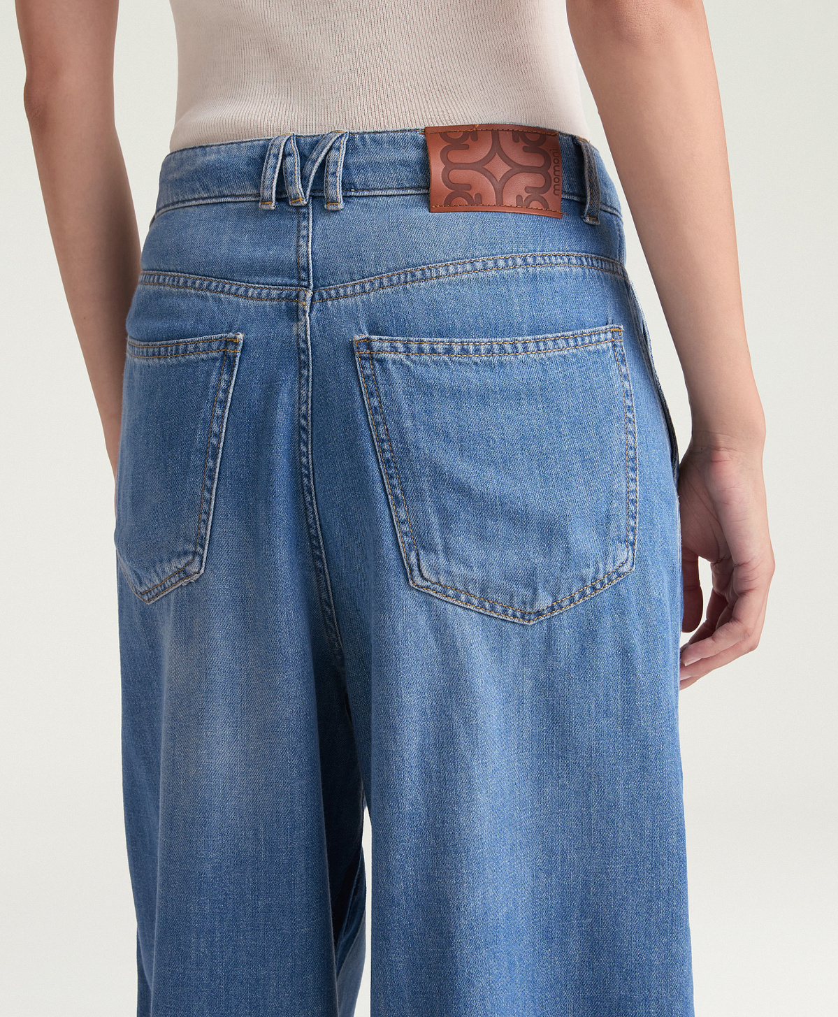 PANTALON OAK EN DENIM INDIGO 8 OZ - BLEU JEANS - Momonì