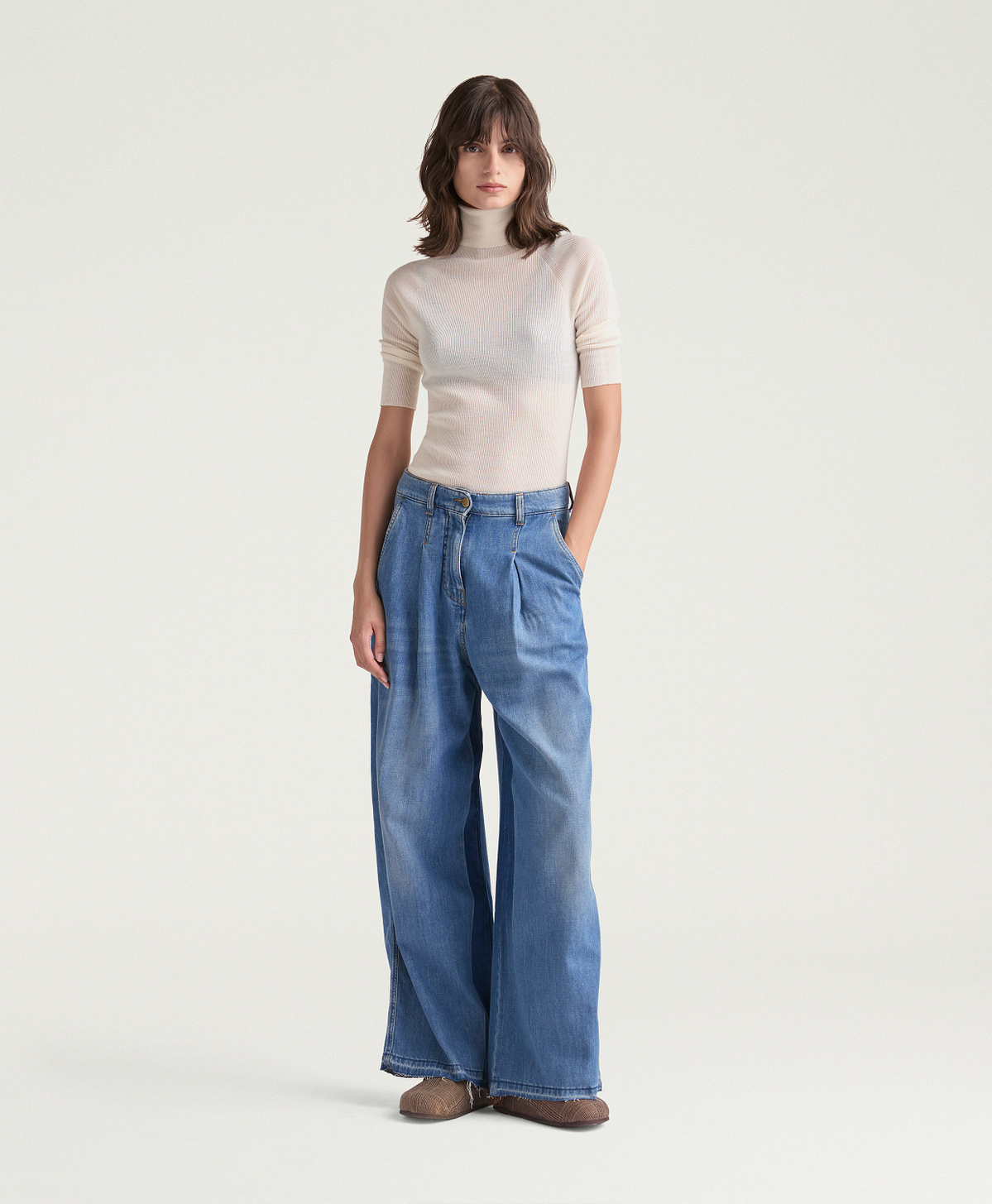 PANTALON OAK EN DENIM INDIGO 8 OZ - BLEU JEANS - Momonì