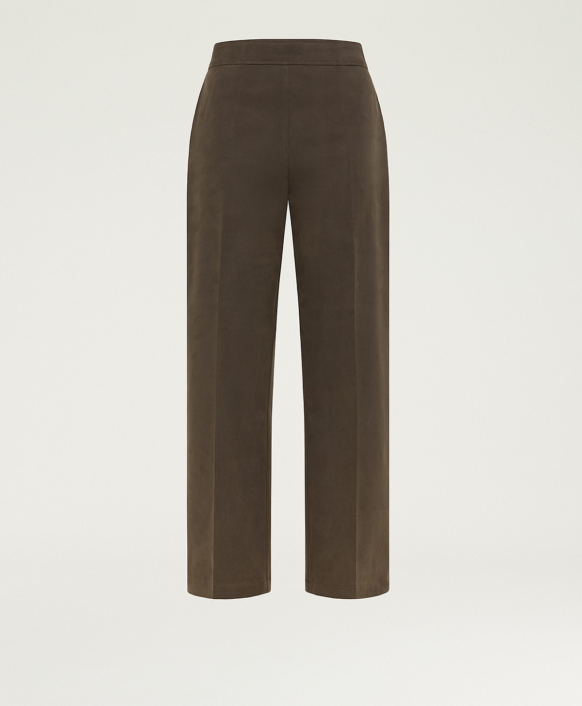 PANTALON ANDREW EN GABARDINE STRETCH - BRUN FONCÉ - Momonì