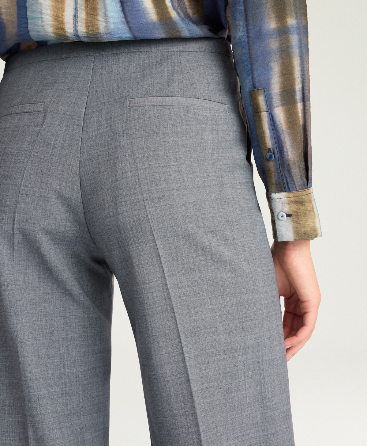 JAMES PANTS IN BI-STRETCH COOL WOOL - GRAY - Momonì