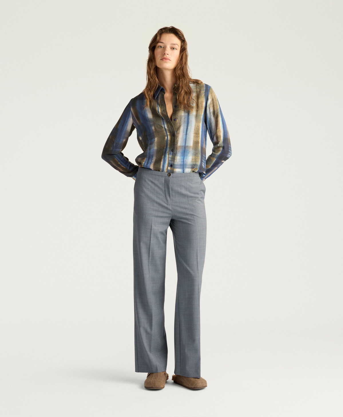 JAMES PANTS IN BI-STRETCH COOL WOOL - GRAY - Momonì