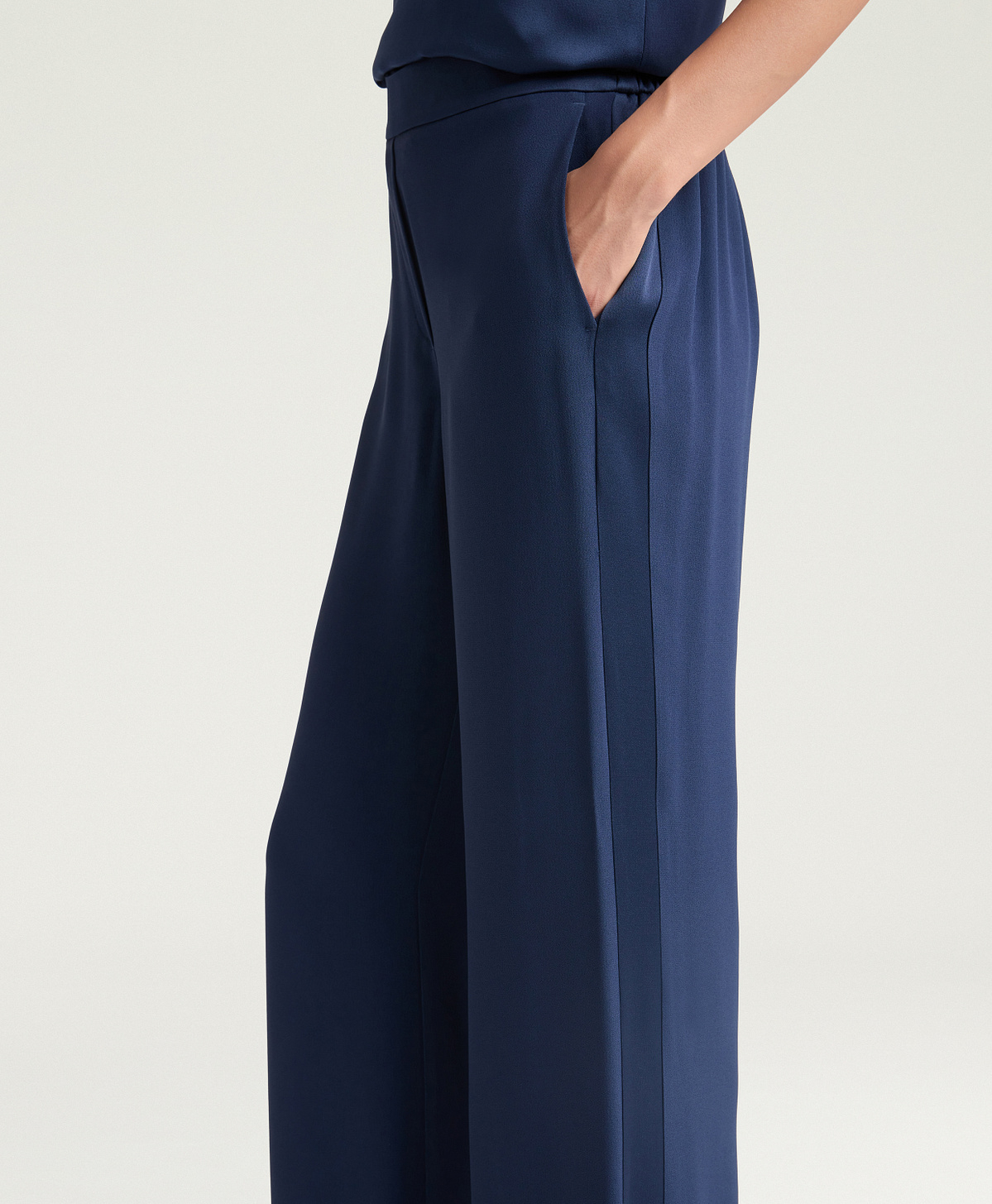 PANTALON ALBERT EN ENVERS SATIN - ENCRE - Momonì