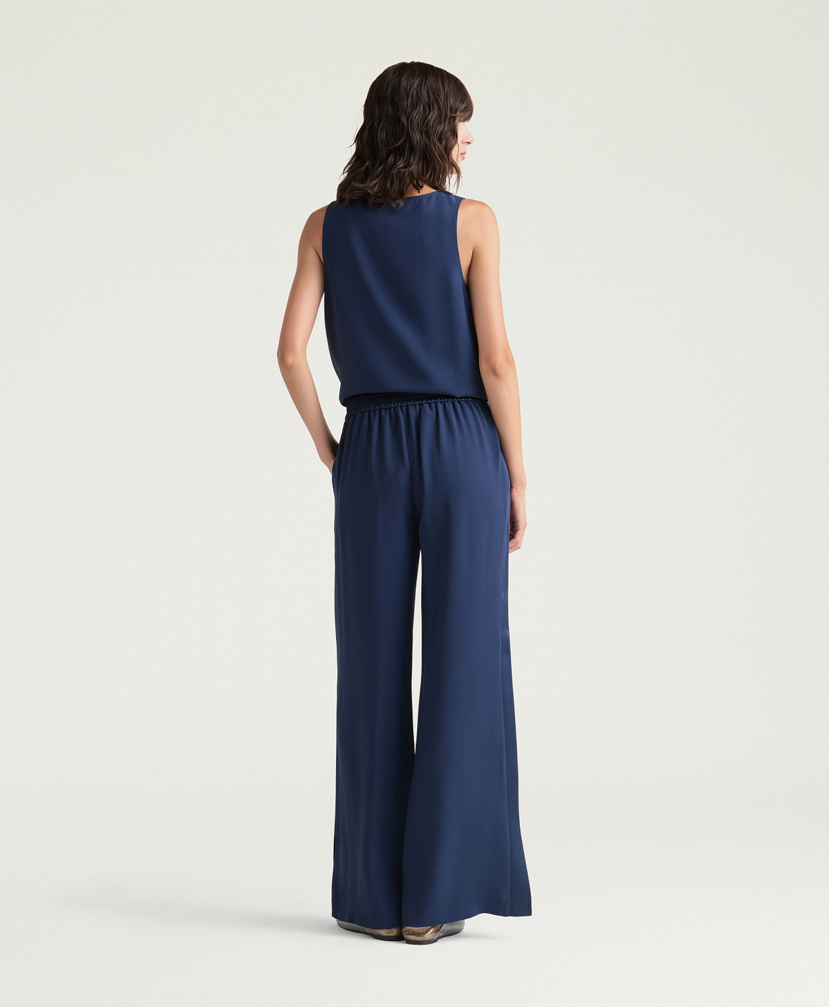 PANTALON ALBERT EN ENVERS SATIN - ENCRE - Momonì