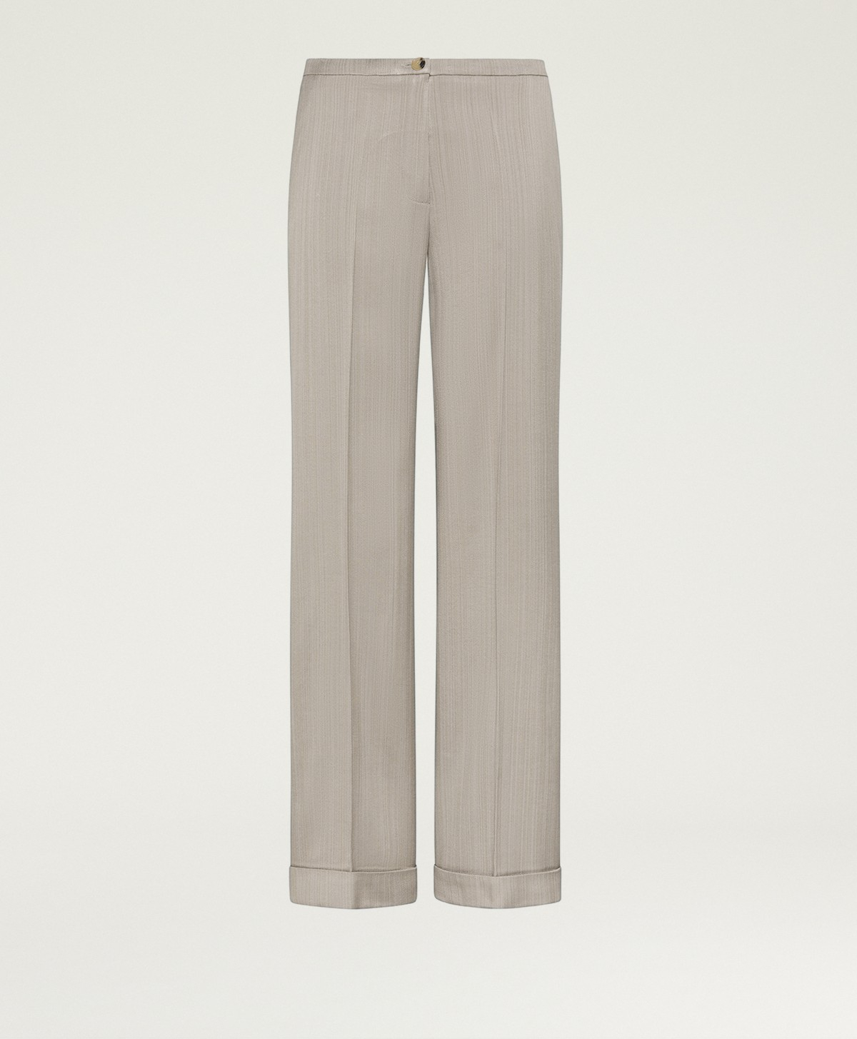 LIVERPOOL PANTS IN SOLID COLOUR VISCOSE/WOOL - SAND - Momonì