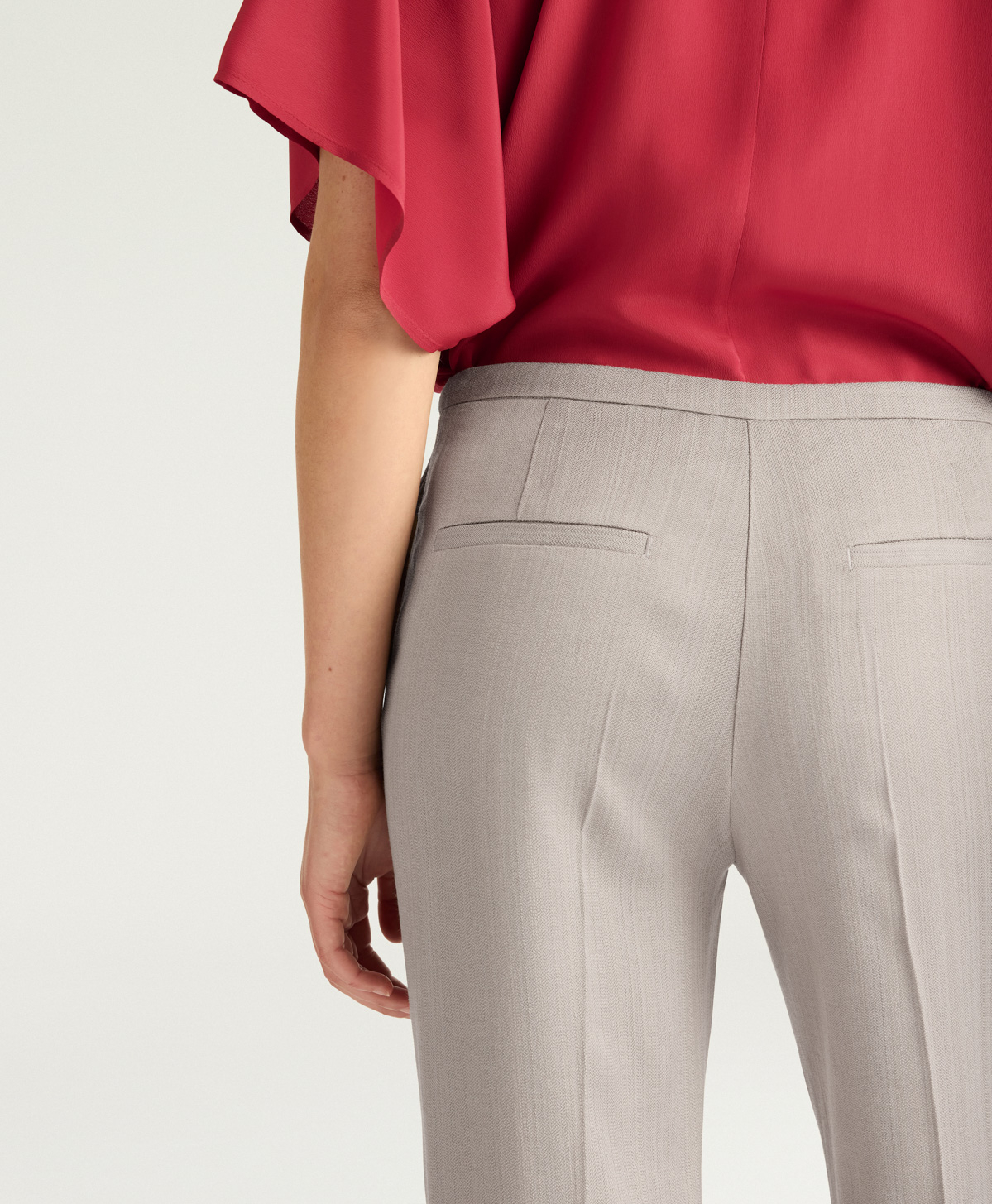 PANTALON LIVERPOOL EN VISCOSE/LAINE UNIE - SABLE - Momonì