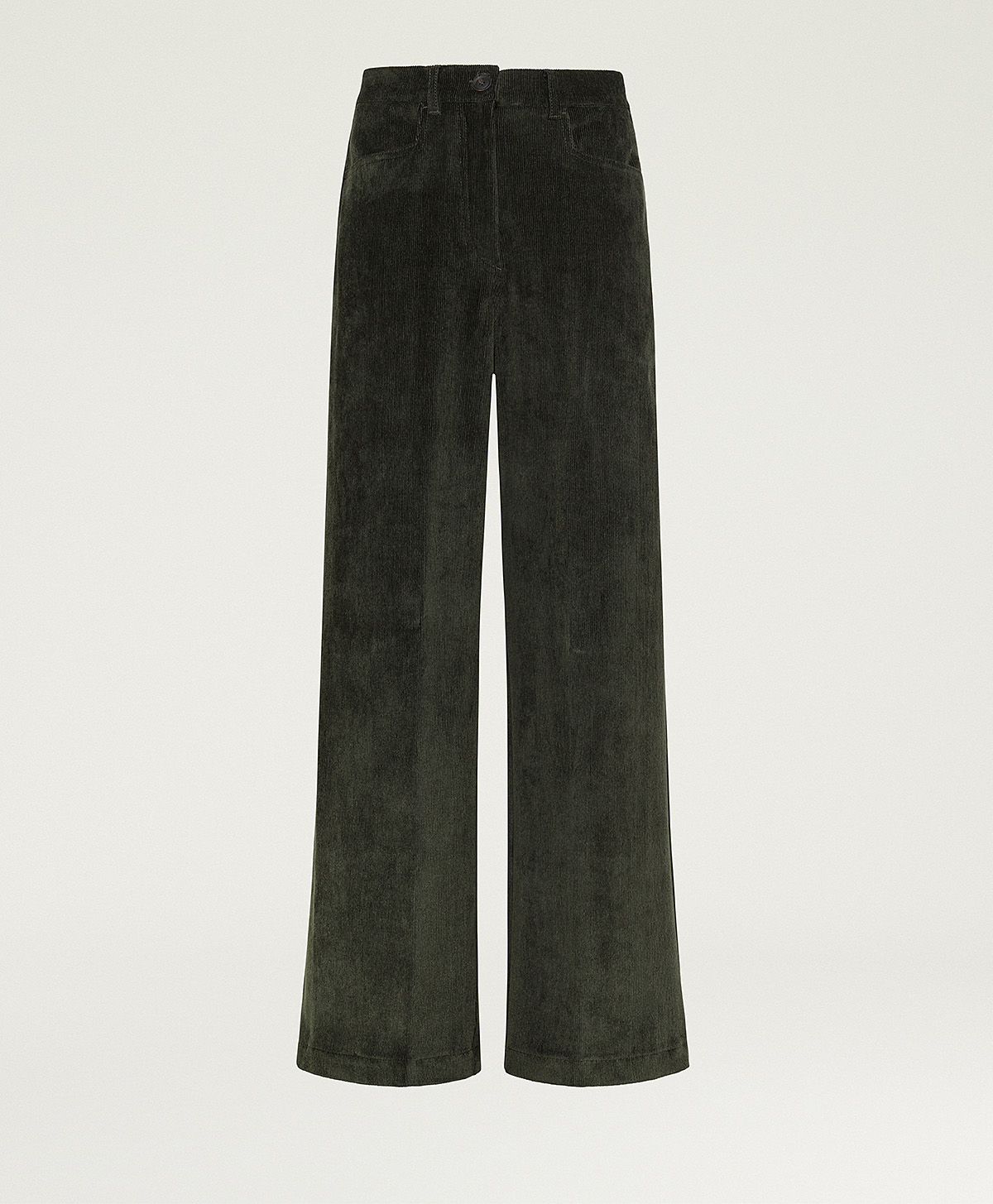 PANTALON PETER EN VELOURS  À CÔTES STRETCH - VERT FONCÉ - Clothing - Momonì