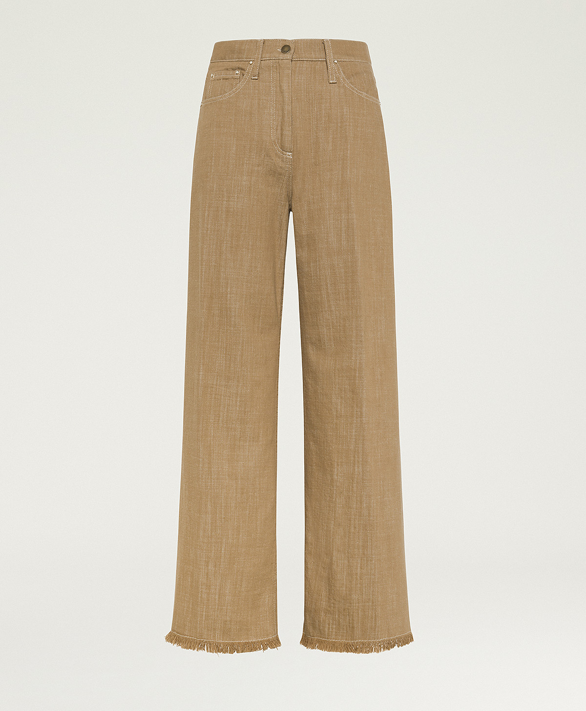 PANTALON AOKI EN DENIM TEINT EN FIL - AMANDE - Momonì