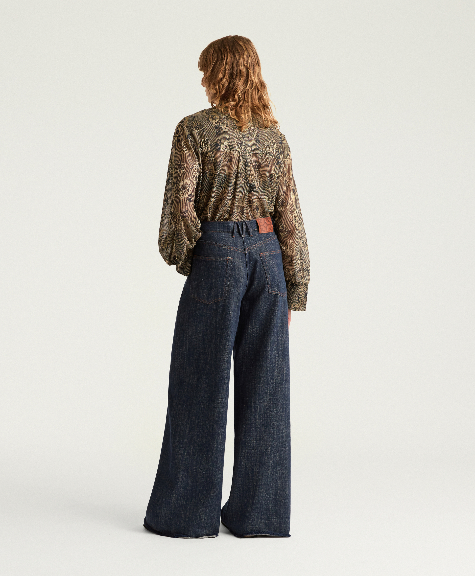 AOKI PANTS IN YARN DYED DENIM - BLUE JEANS - Momonì