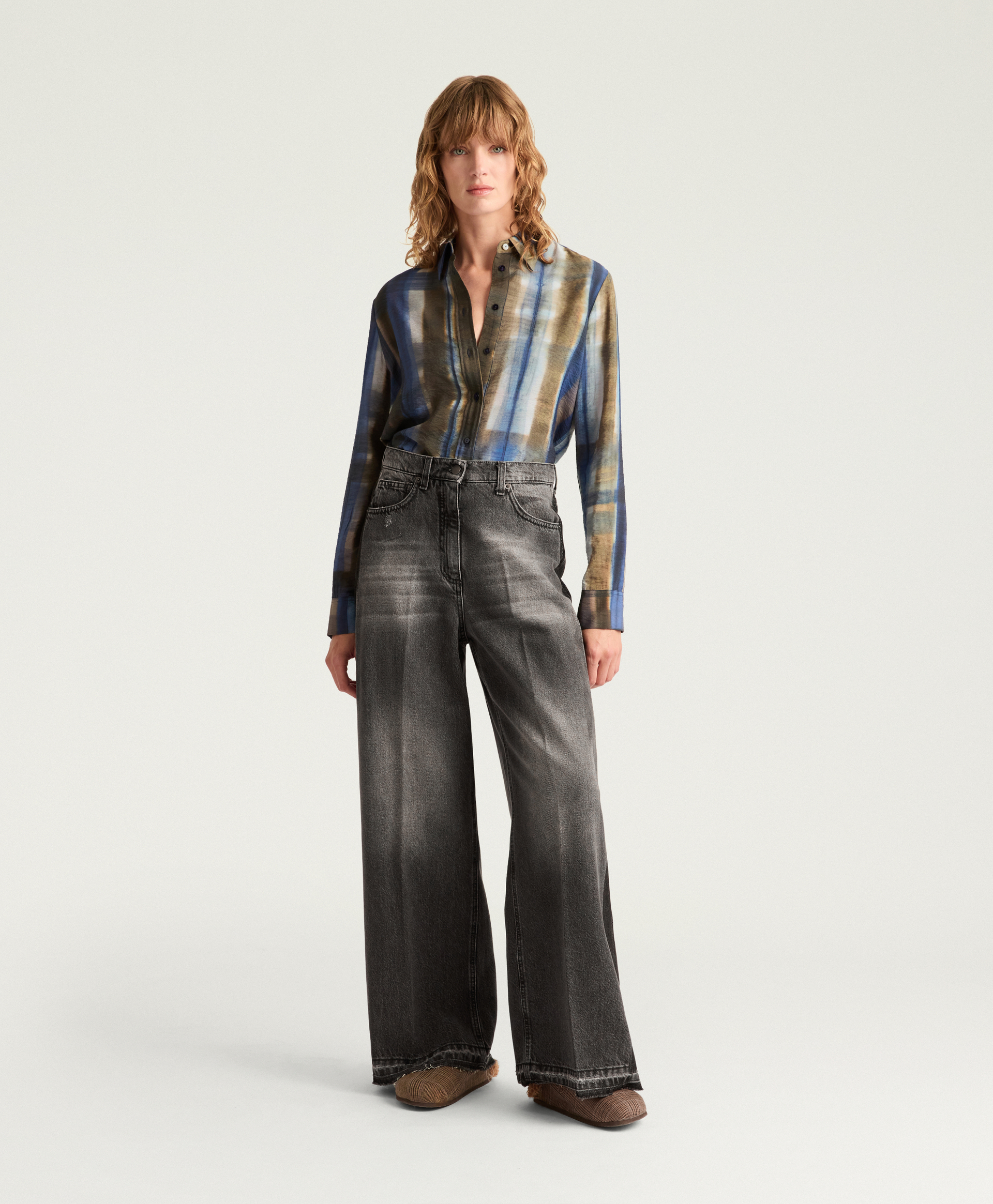 AOKI PANTS IN 12 OZ BLACK DENIM - BLACK - Momonì