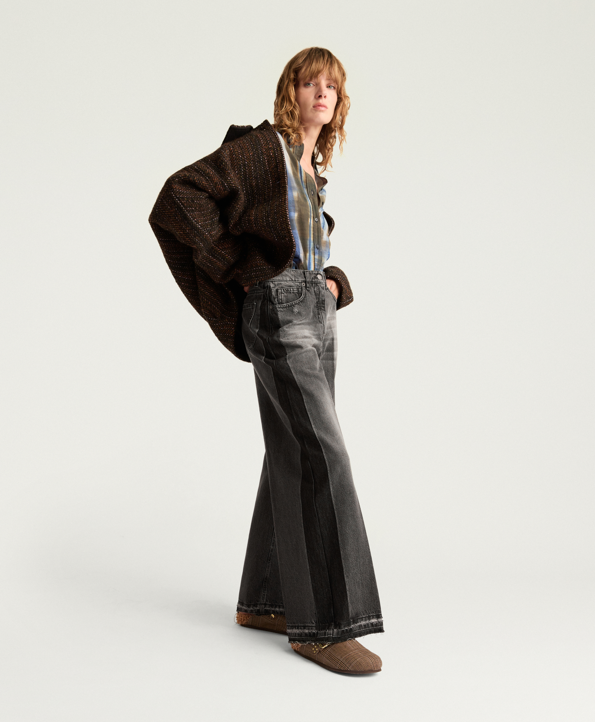 AOKI PANTS IN 12 OZ BLACK DENIM - BLACK - Momonì