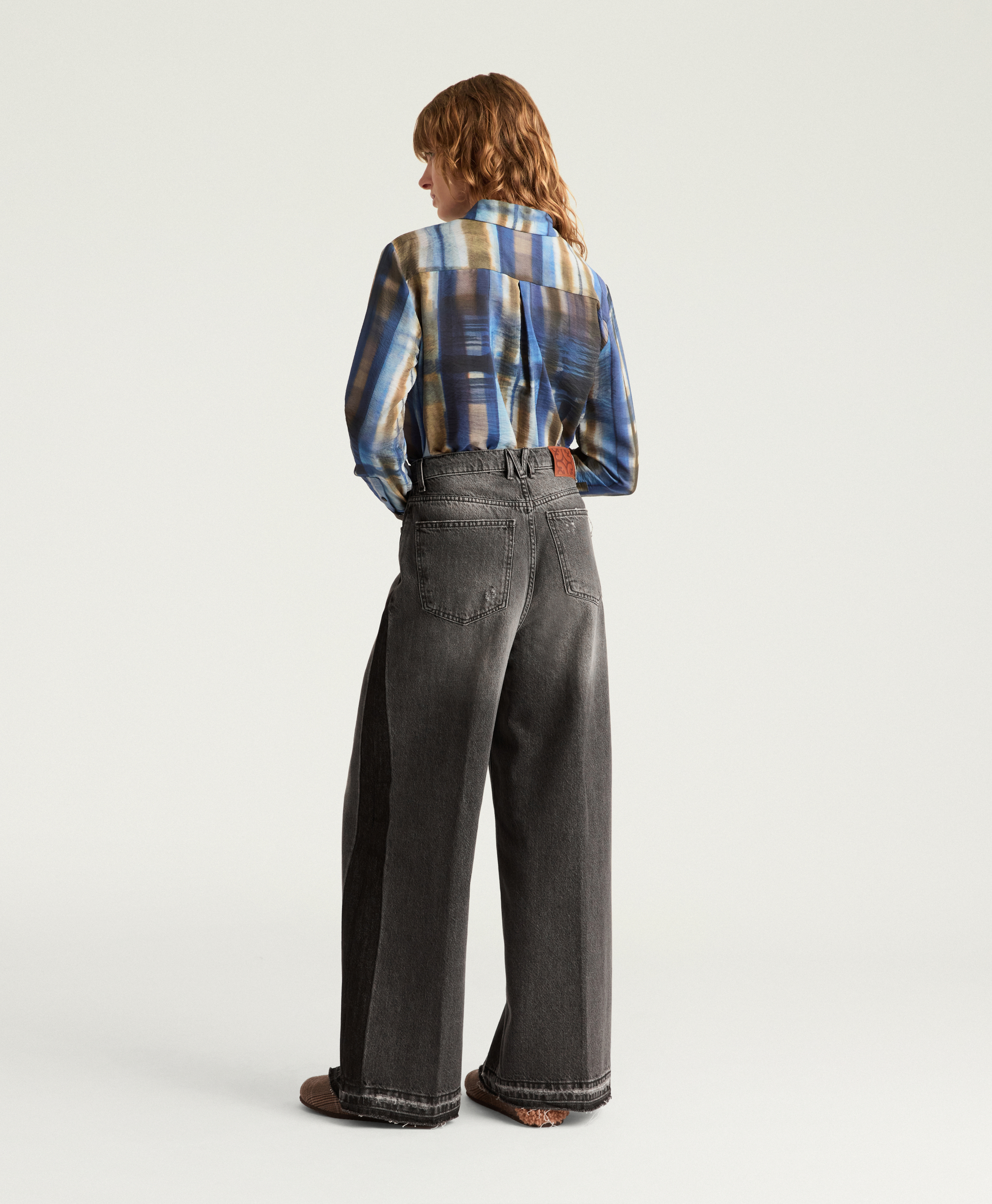 AOKI PANTS IN 12 OZ BLACK DENIM - BLACK - Momonì