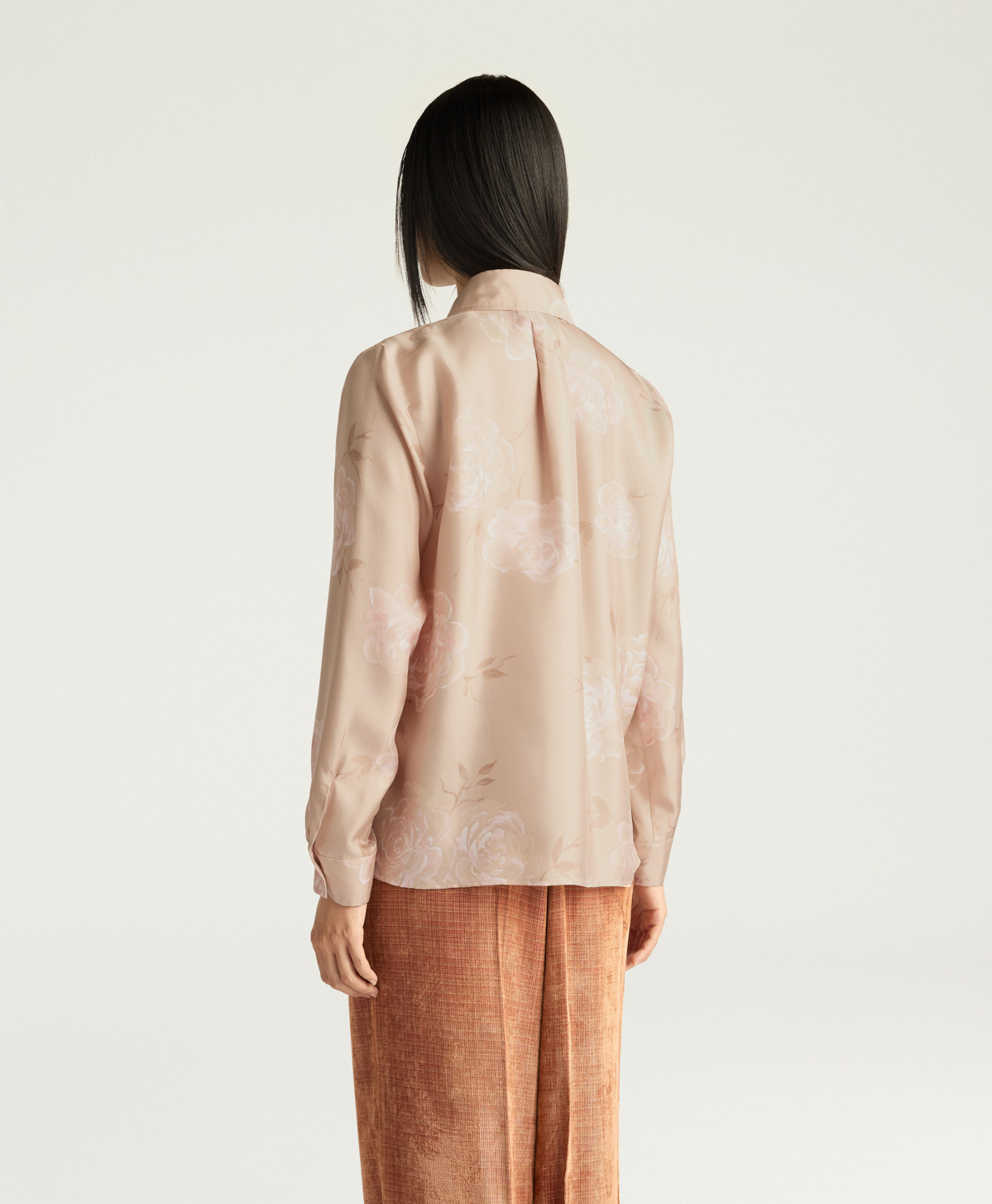 ARLES SHIRT IN PRINTED SILK TWILL - ROSE MULTICOLOR - Momonì