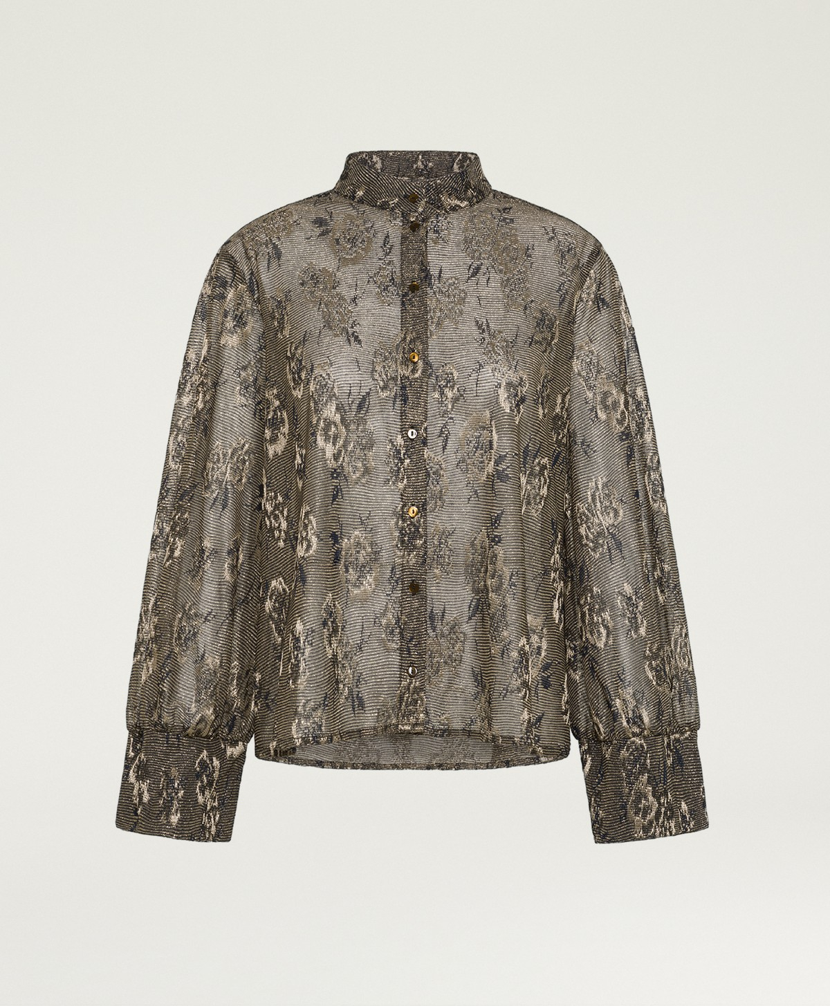 CHEMISIER FRANKLIN EN JERSEY JACQUARD LUREX - MULTICOLORE ARMY - Momonì