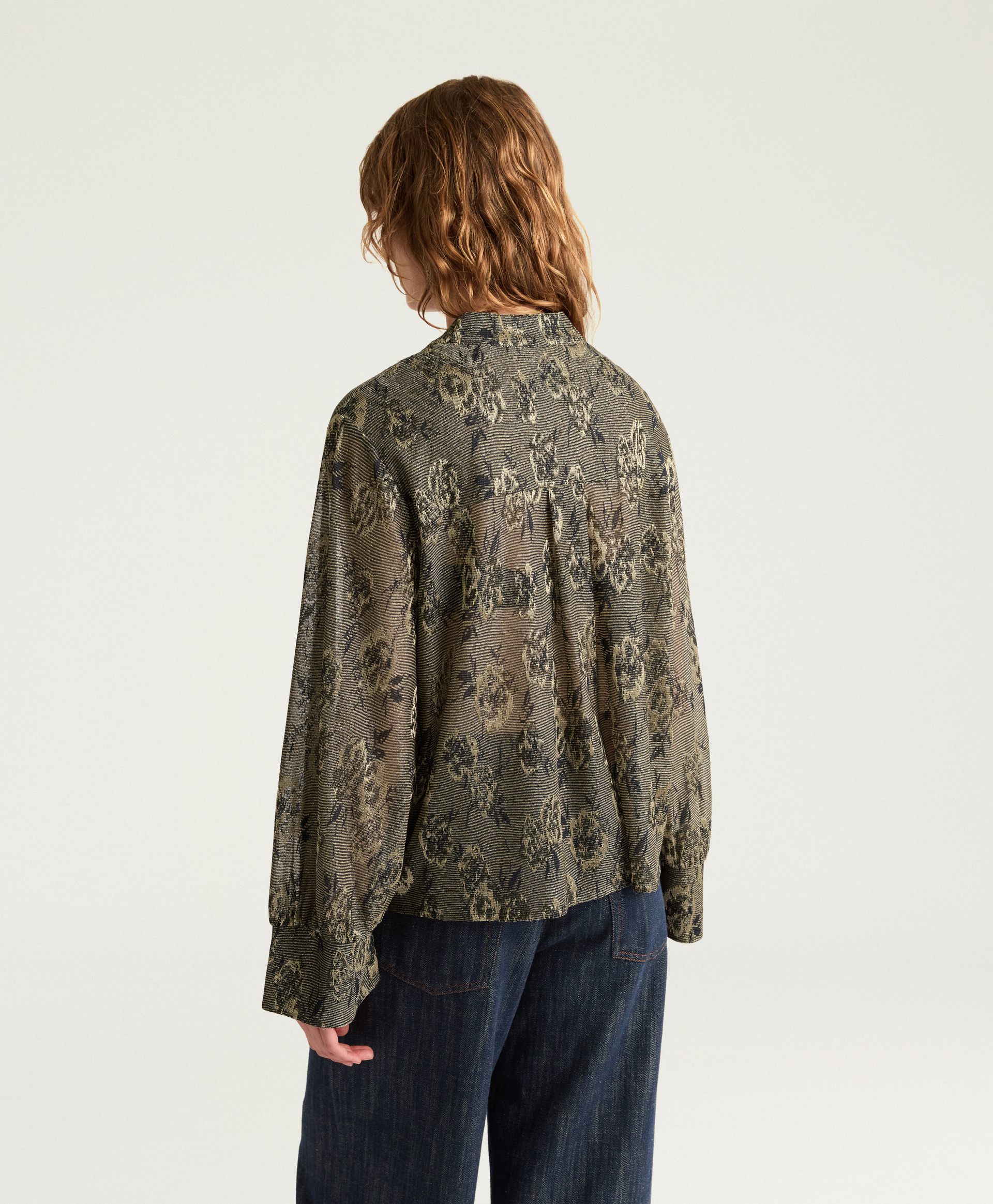 CHEMISIER FRANKLIN EN JERSEY JACQUARD LUREX - MULTICOLORE ARMY - Momonì
