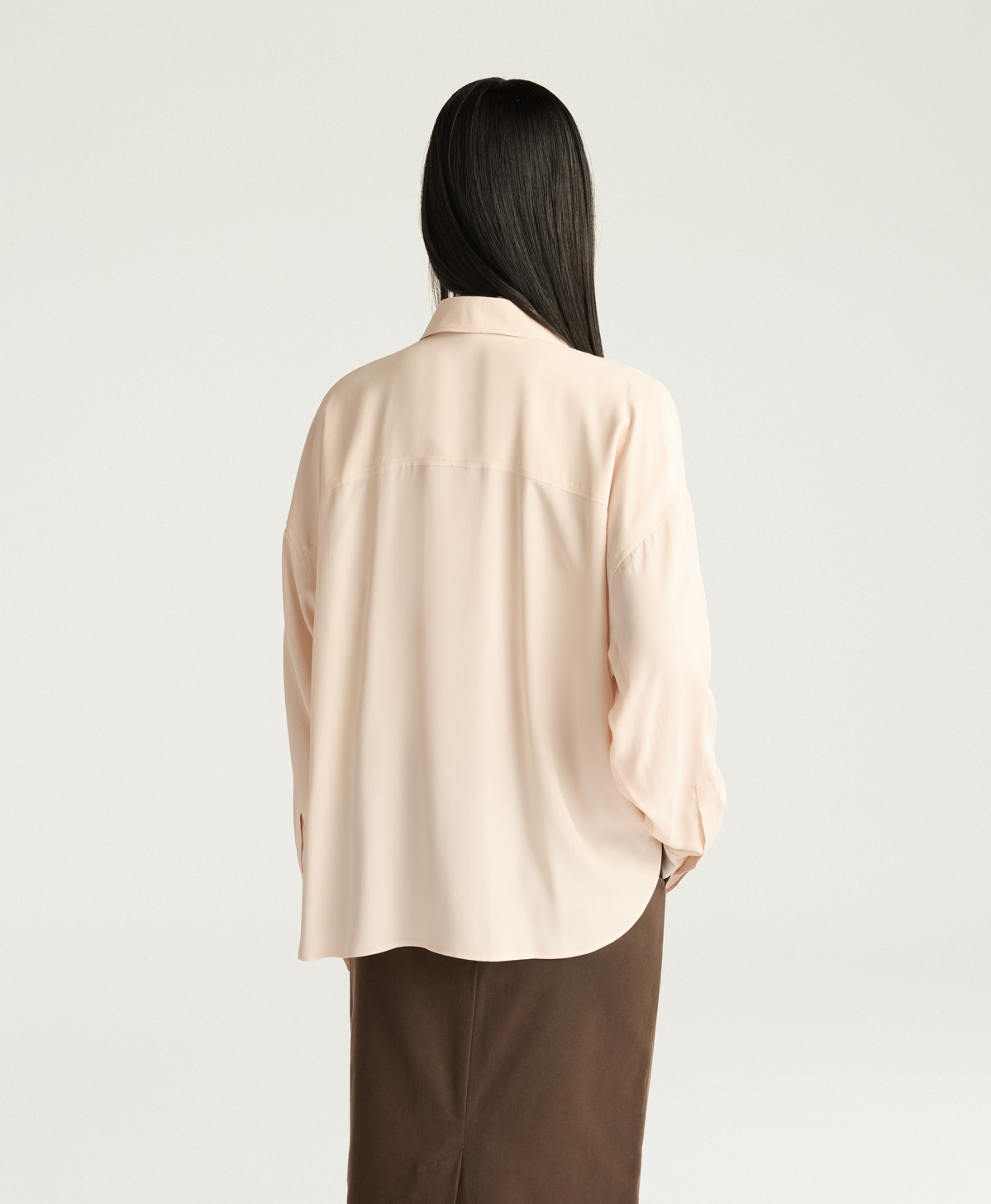 PITANGA SHIRT IN SOLID COLOUR ACETATE/SILK - CREAM - Momonì