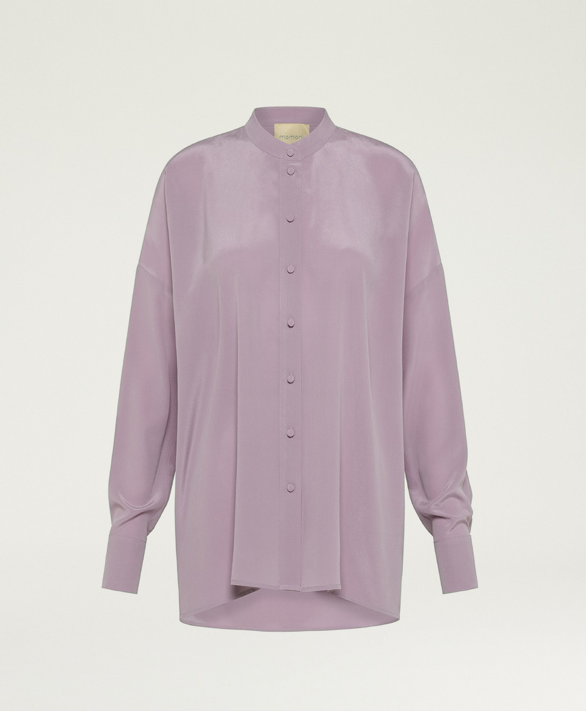 HANNAH SHIRT IN SANDWASHED CREPE DE CHINE - LILAC - Momonì