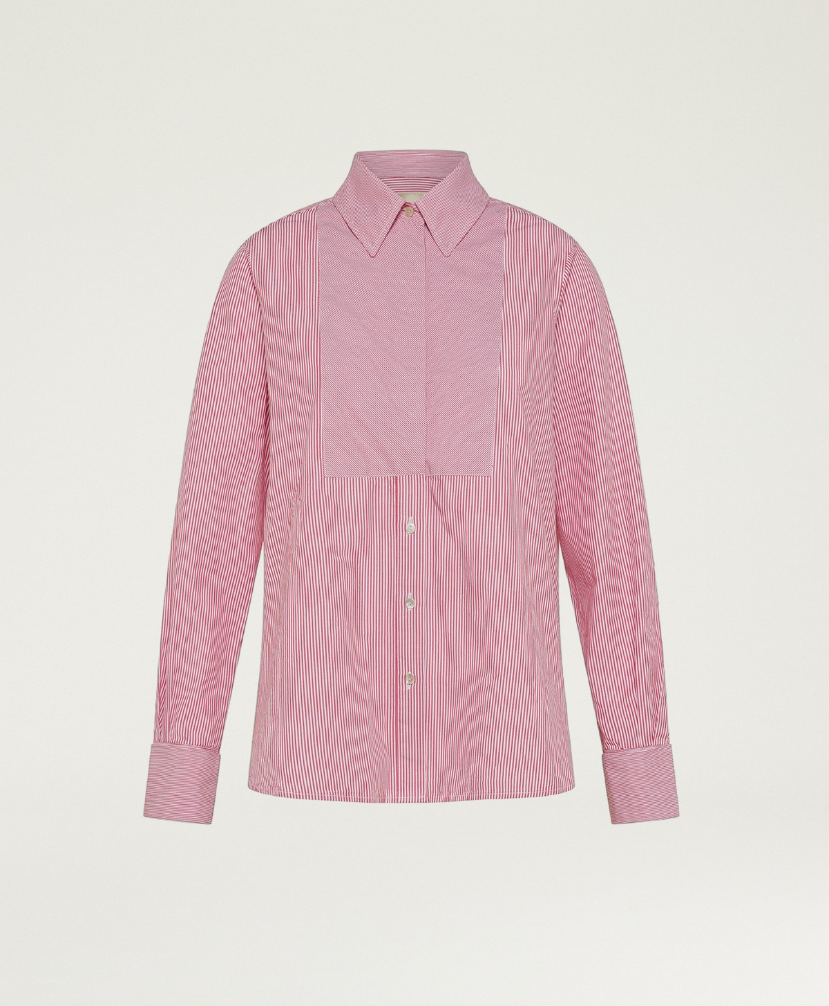 VIRGINIA SHIRT IN STRIPED POPLIN - RED - Momonì