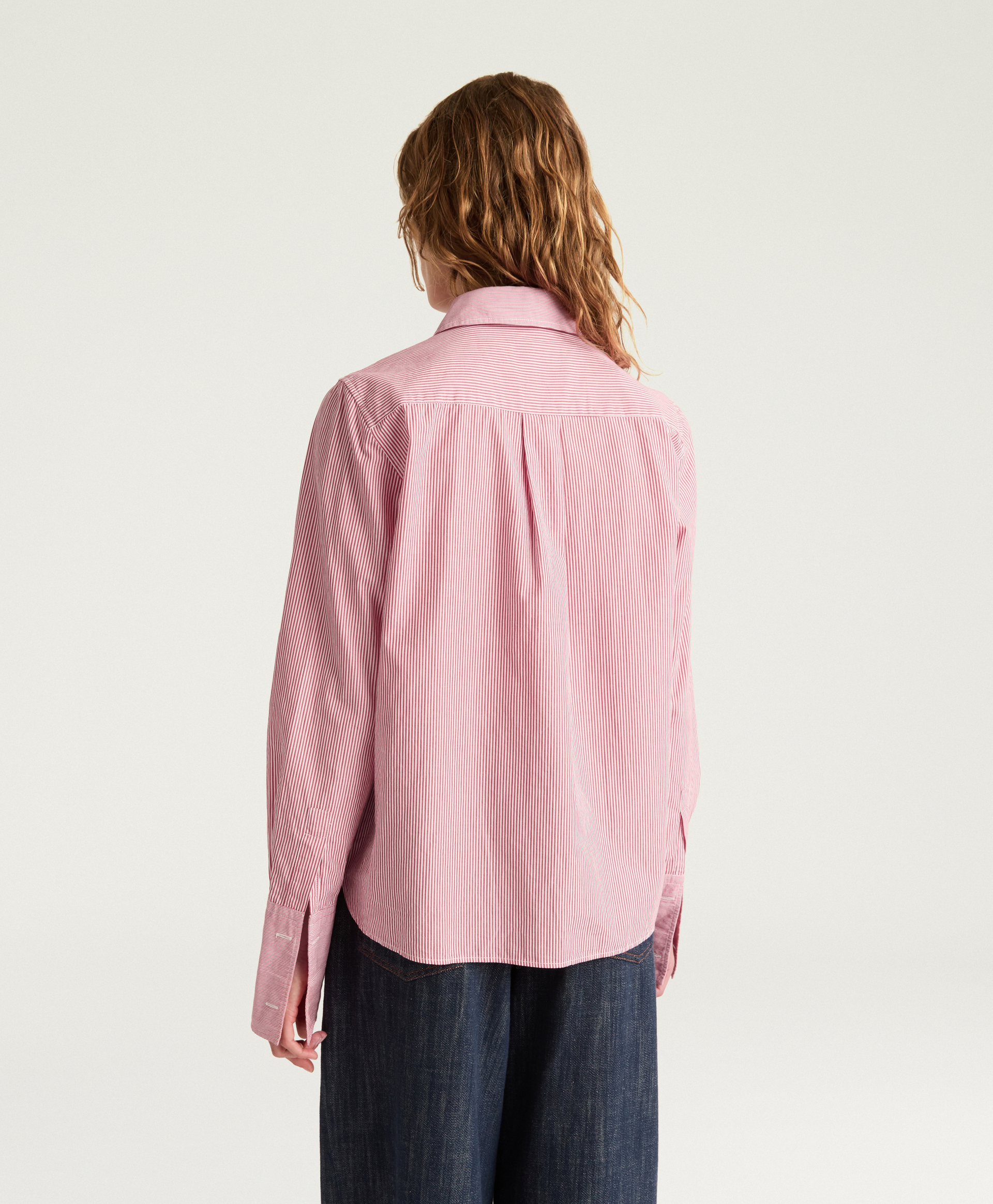 VIRGINIA SHIRT IN STRIPED POPLIN - RED - Momonì