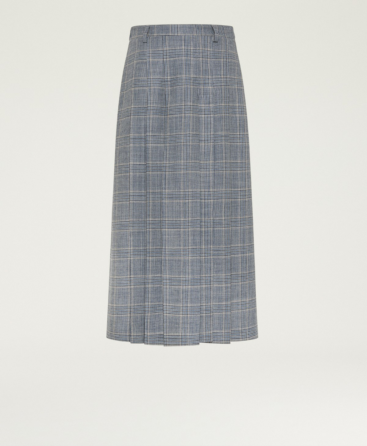 JUPE SIDNEY EN LAINE PRINCE DE GALLES - MULTICOLORE BLEU AVIO - Clothing - Momonì