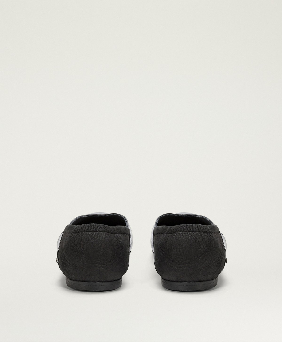 COWSLIP SHOES IN BI-MATERIAL LEATHER - BLACK - Momonì