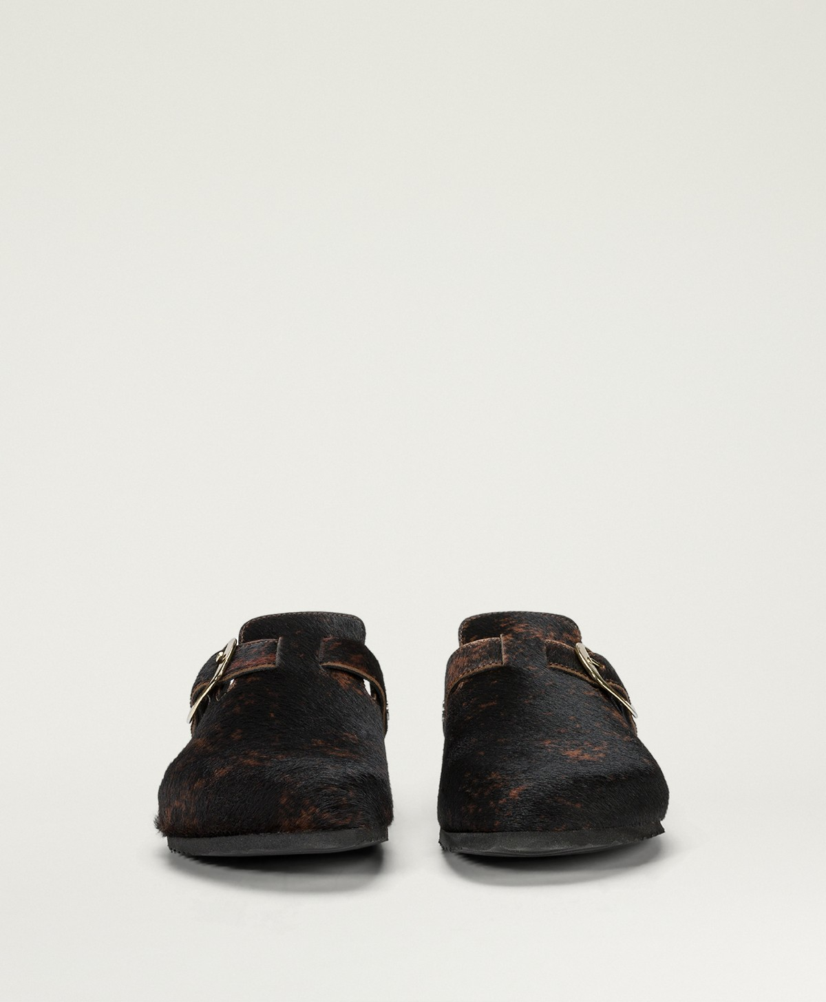 REIWA SHOES IN PRINTED CAVALLINO - CARAMEL/BLACK - Momonì