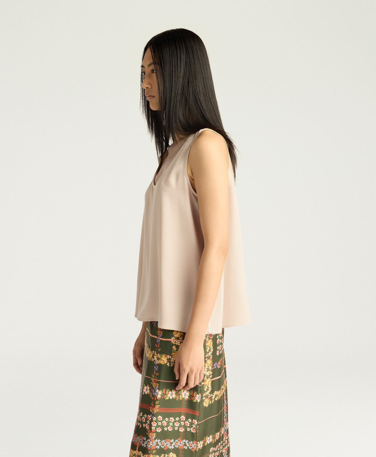 REMY TOP IN ENVERS SATIN - CHAMPAGNE - Momonì