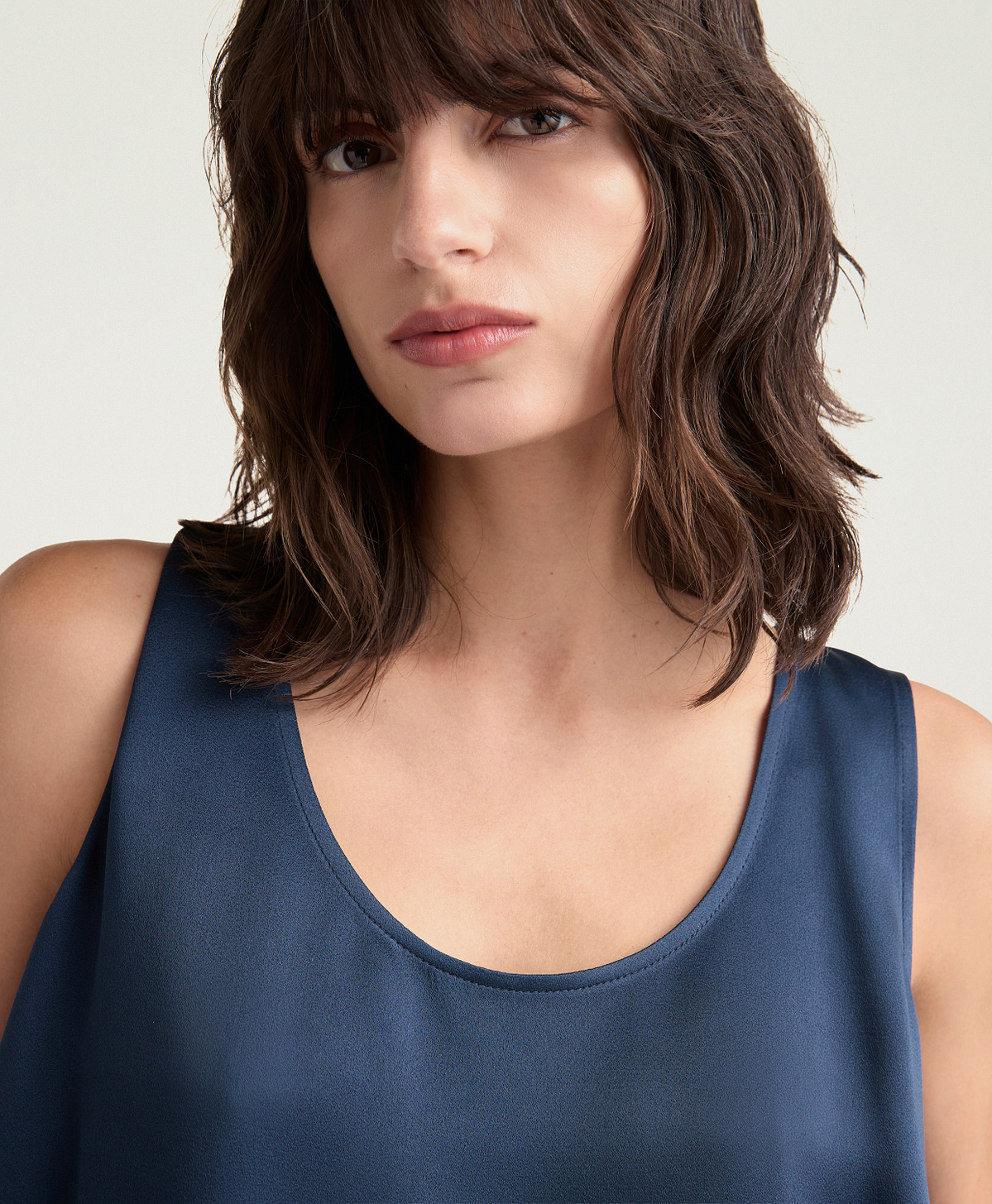 TOP REMY IN ENVERS SATIN - INCHIOSTRO - Momonì
