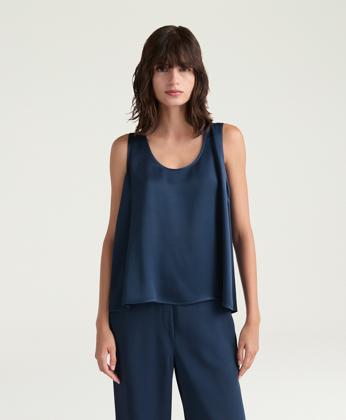 TOP REMY IN ENVERS SATIN - INCHIOSTRO - Momonì