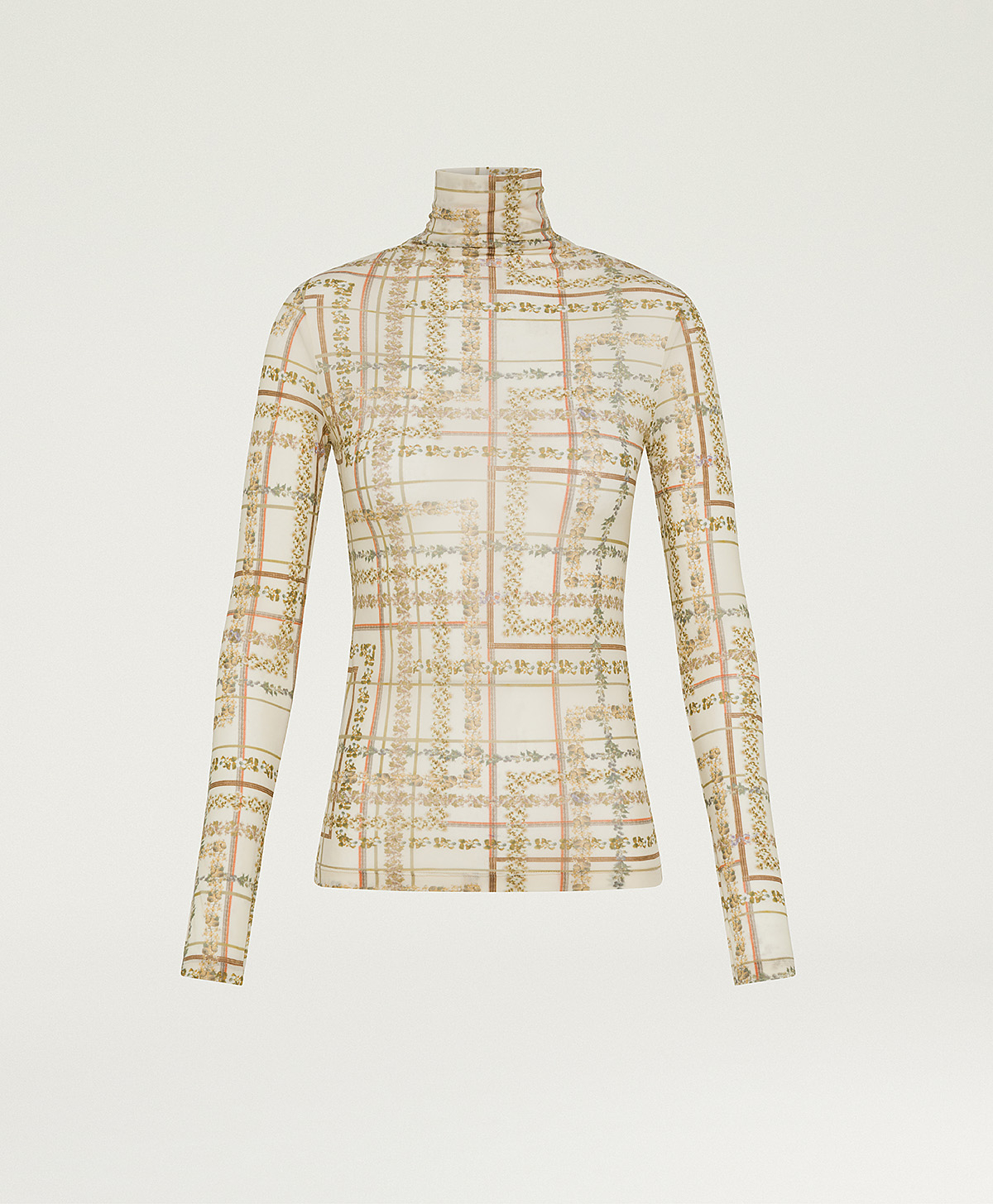 INE T-SHIRT IN PRINTED NYLON - CREAM MULTICOLOR - Momonì