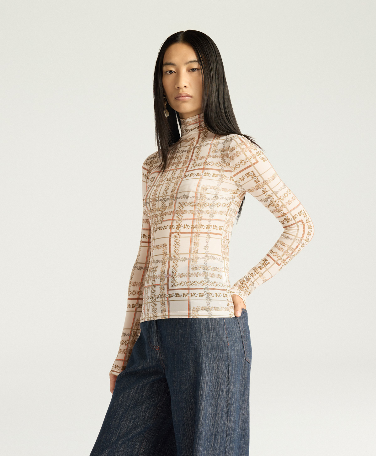 T-SHIRT INE EN NYLON IMPRIMÉ - MULTICOLORE CRÈME - Momonì
