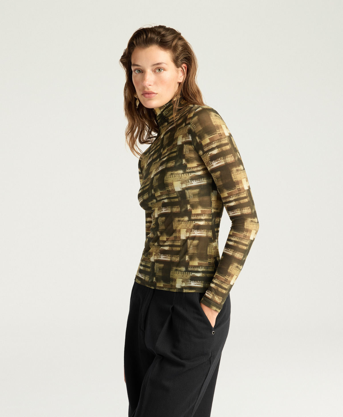 TSHIRT INE IN NYLON STAMPATO - MULTICOLOR ARMY - Momonì