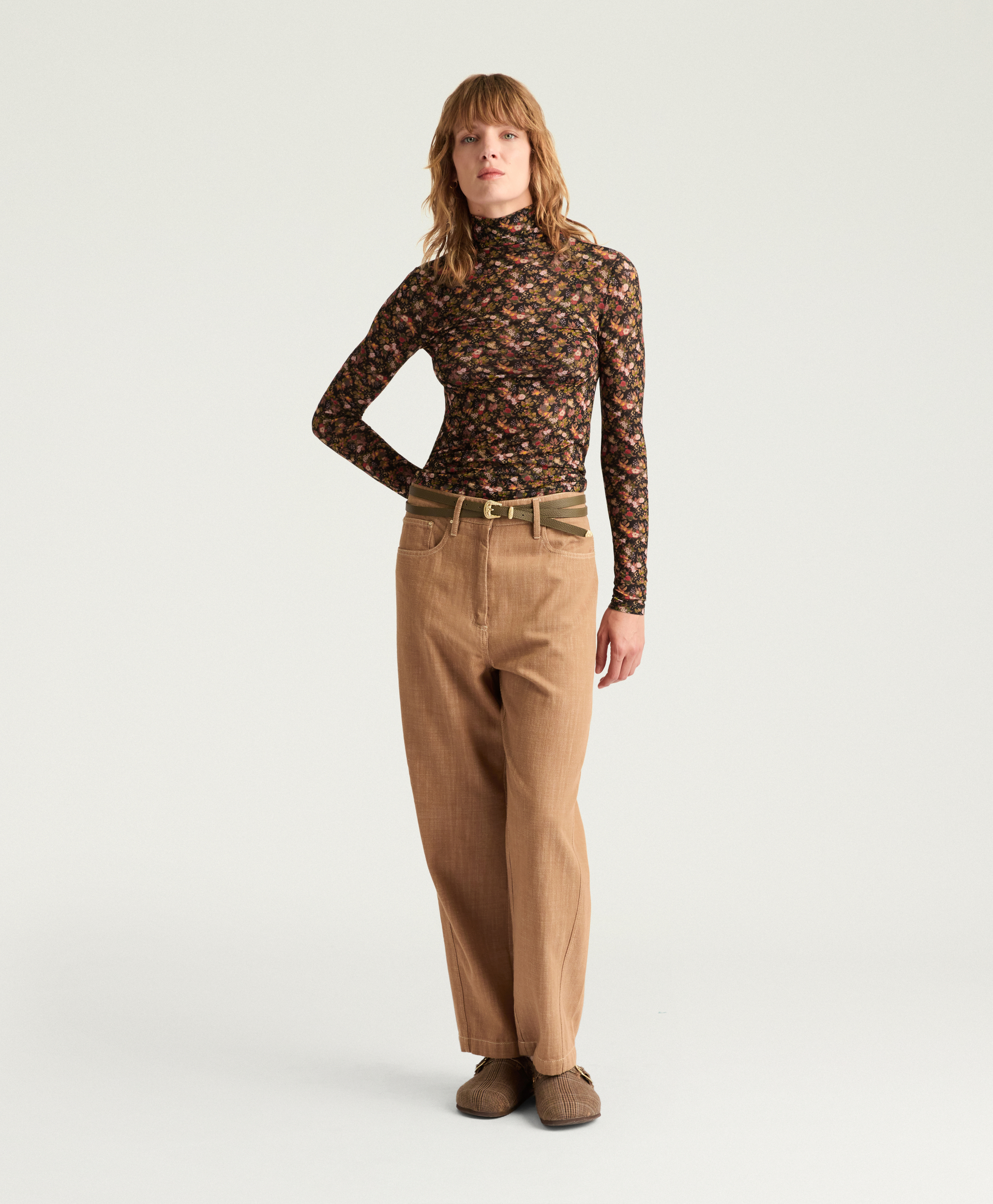 INE T-SHIRT IN PRINTED NYLON - BLACK MULTICOLOR - Momonì