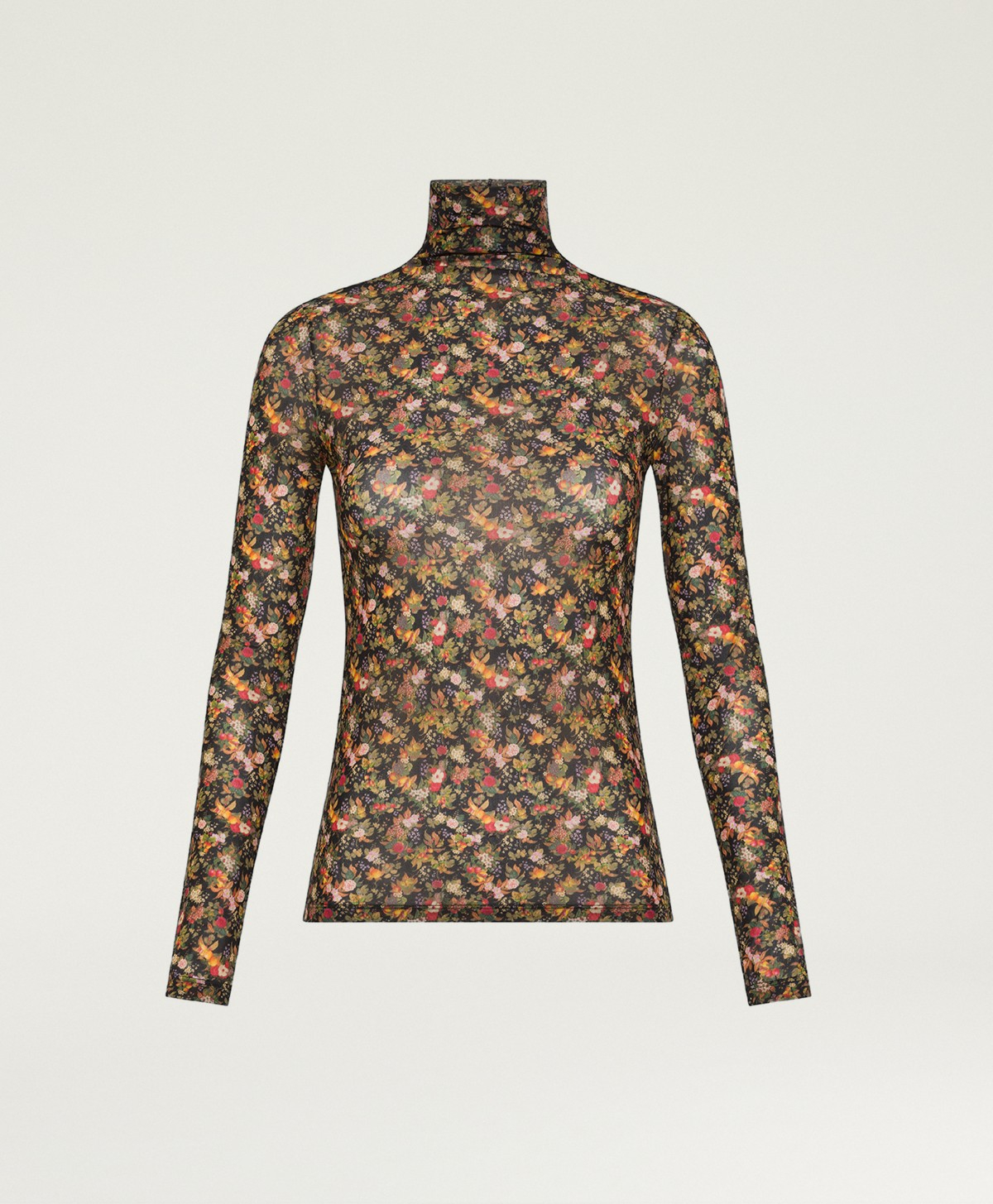 INE T-SHIRT IN PRINTED NYLON - BLACK MULTICOLOR - Momonì