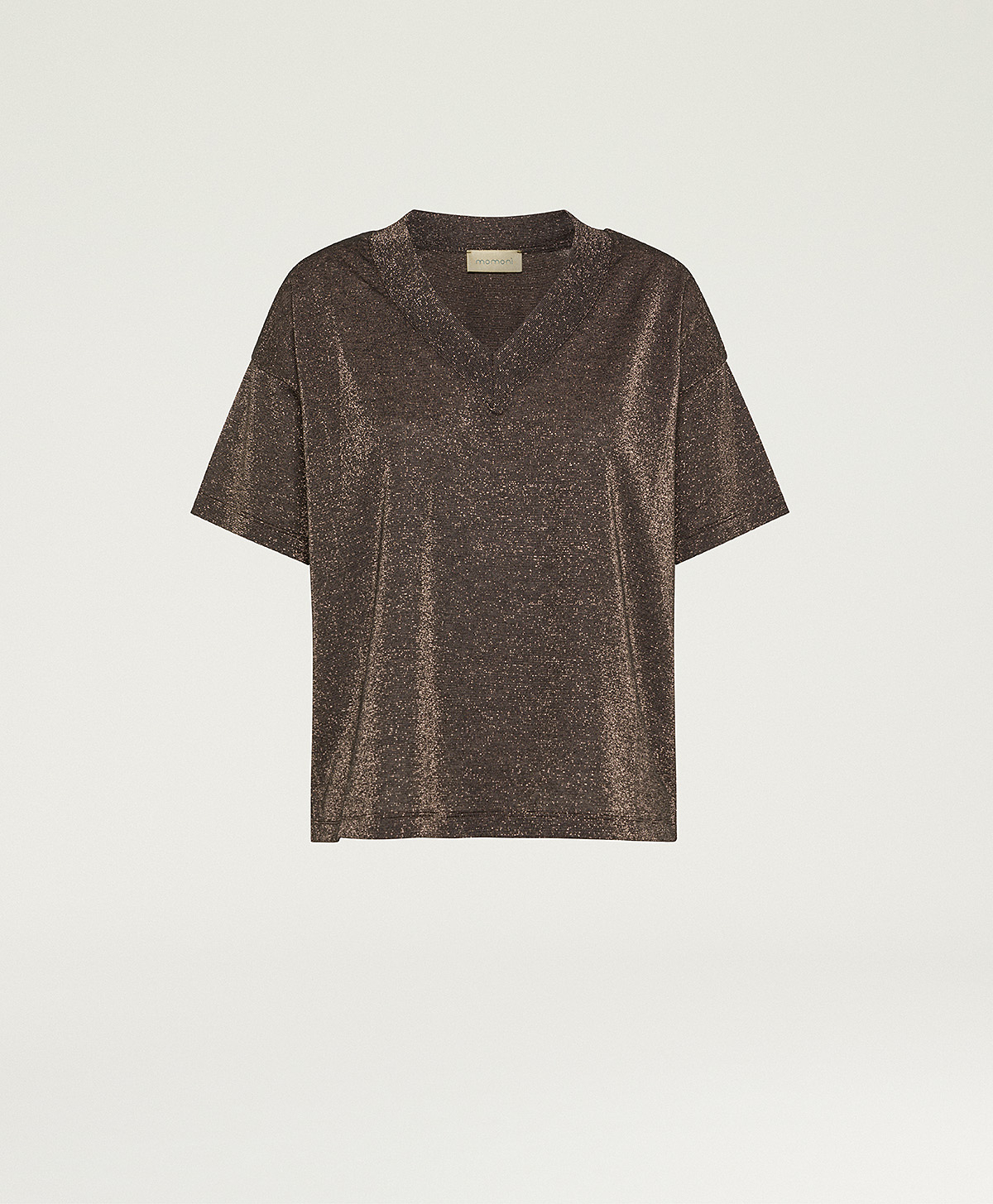TSHIRT MILLIE IN JERSEY LUREX UNITO - RAME - Momonì