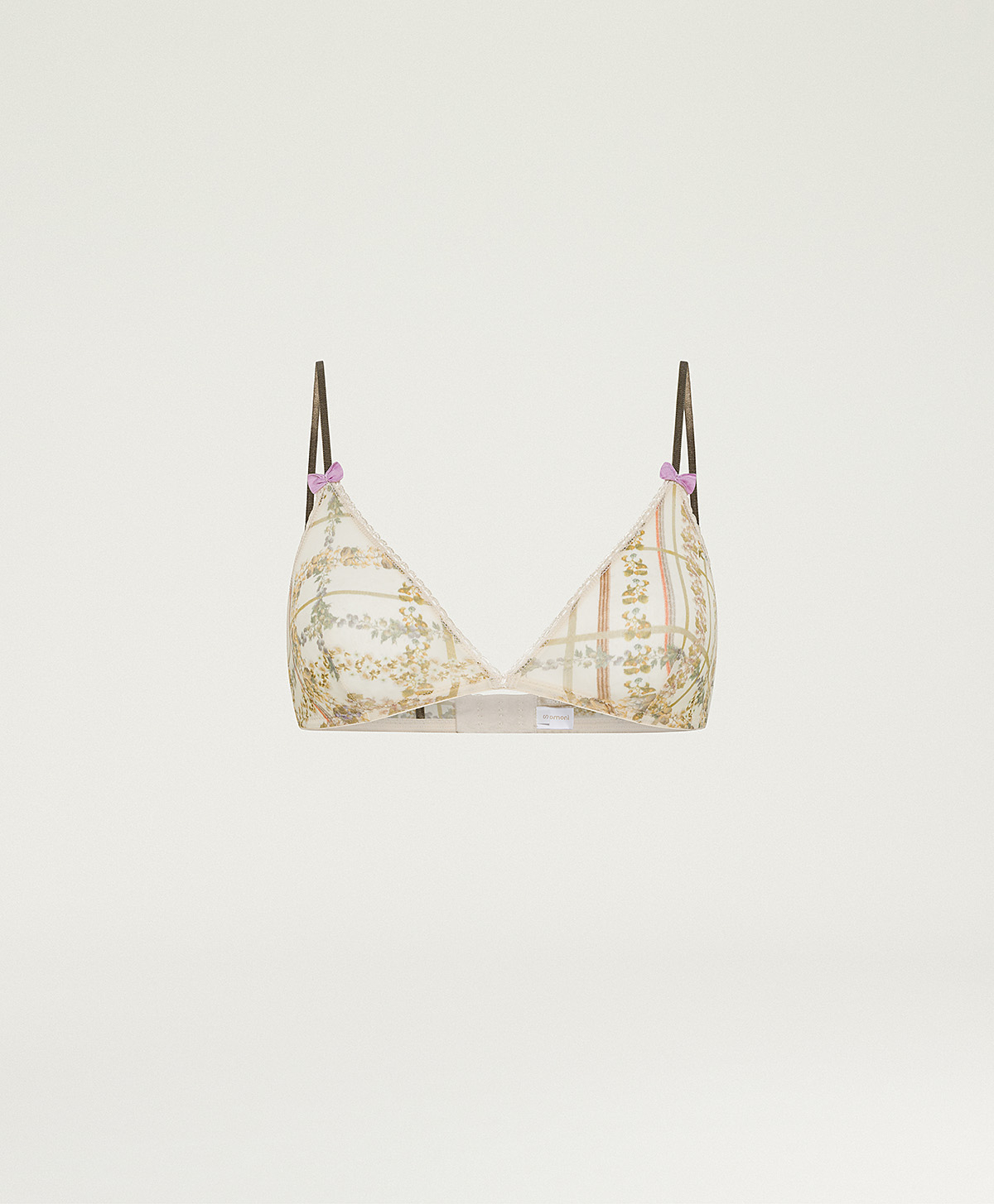 AMETHIST BRA IN PRINTED NYLON - CREAM MULTICOLOR - Momonì