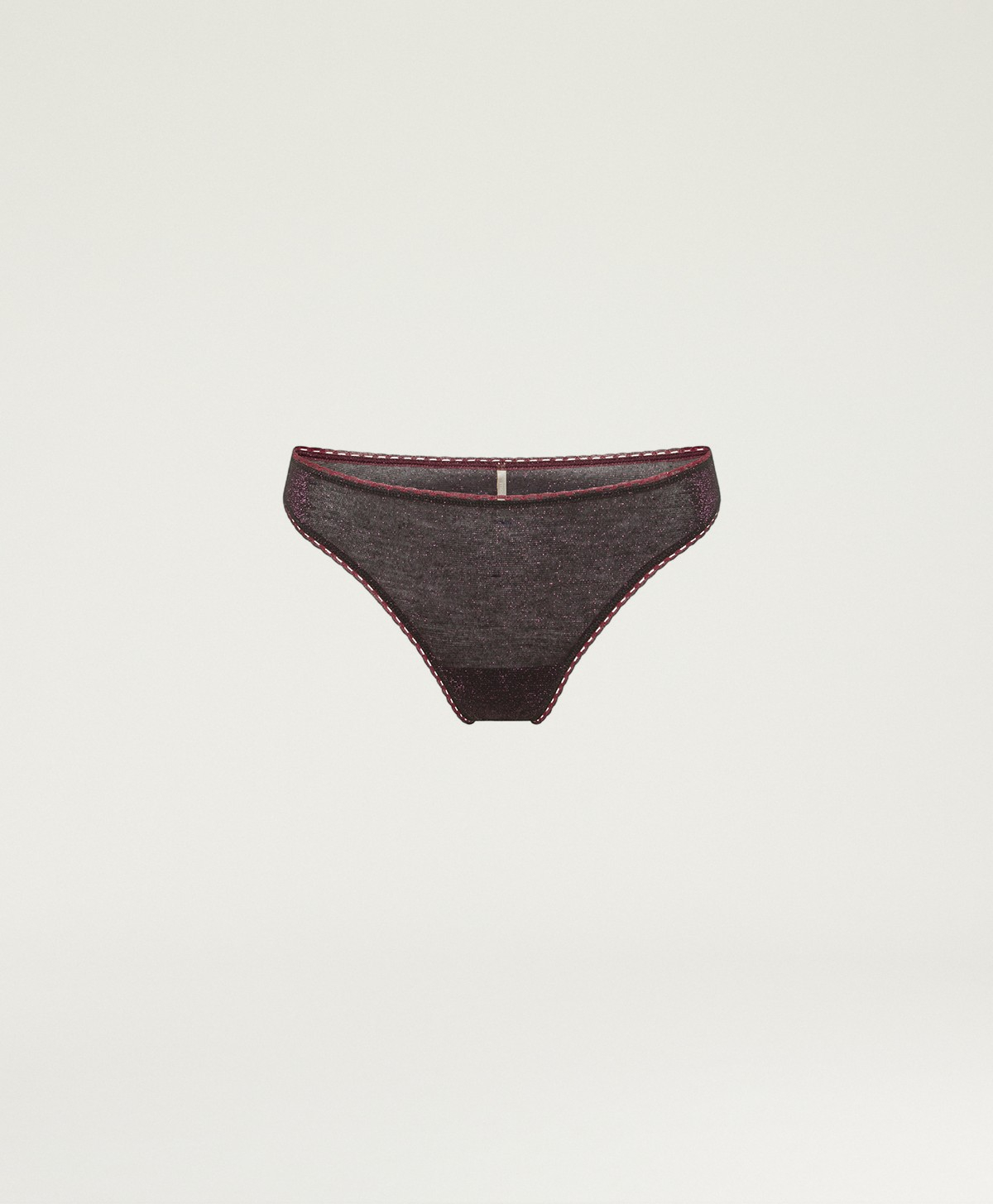 ARCA KNICKERS IN SOLID COLOUR LUREX JERSEY - BLACK CHERRY - Momonì