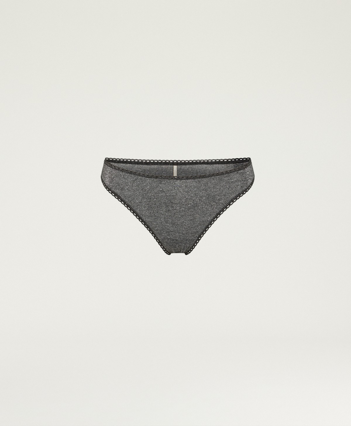 SLIP ARCA EN JERSEY LUREX UNI - ARGENT FONCÉ - Momonì