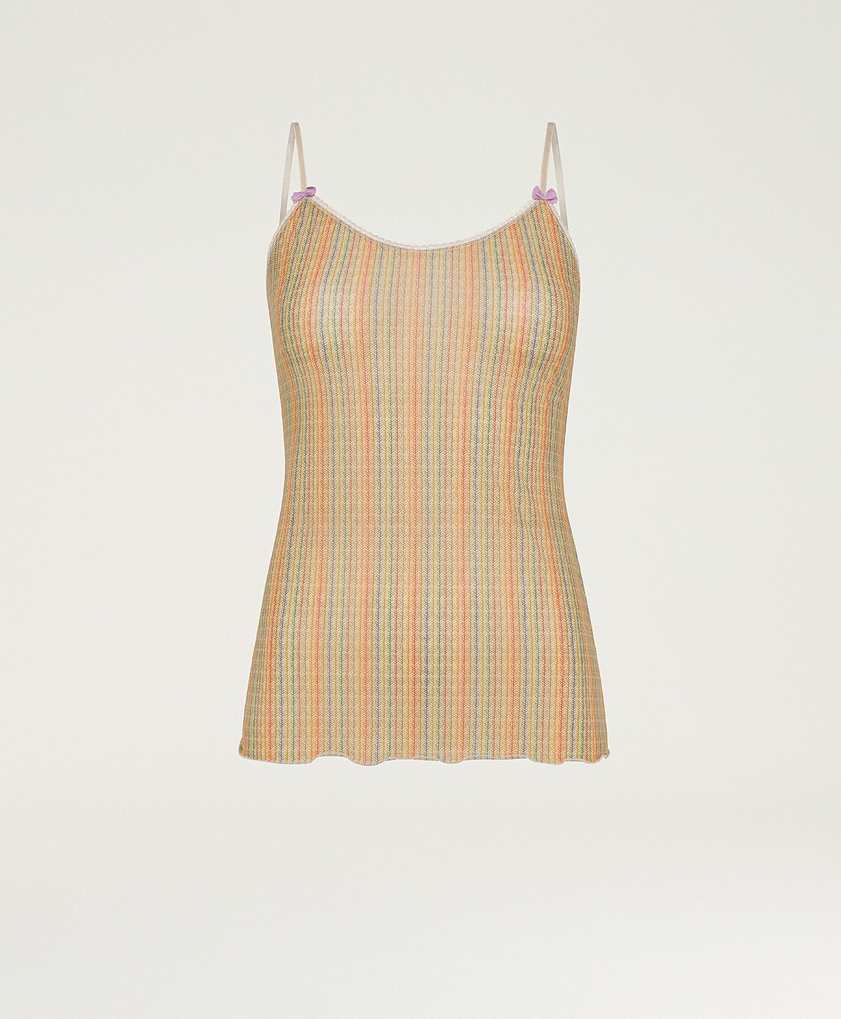 AIRELLE TOP IN PRINTED NYLON - BEIGE MULTICOLOR - Underwear - Momonì
