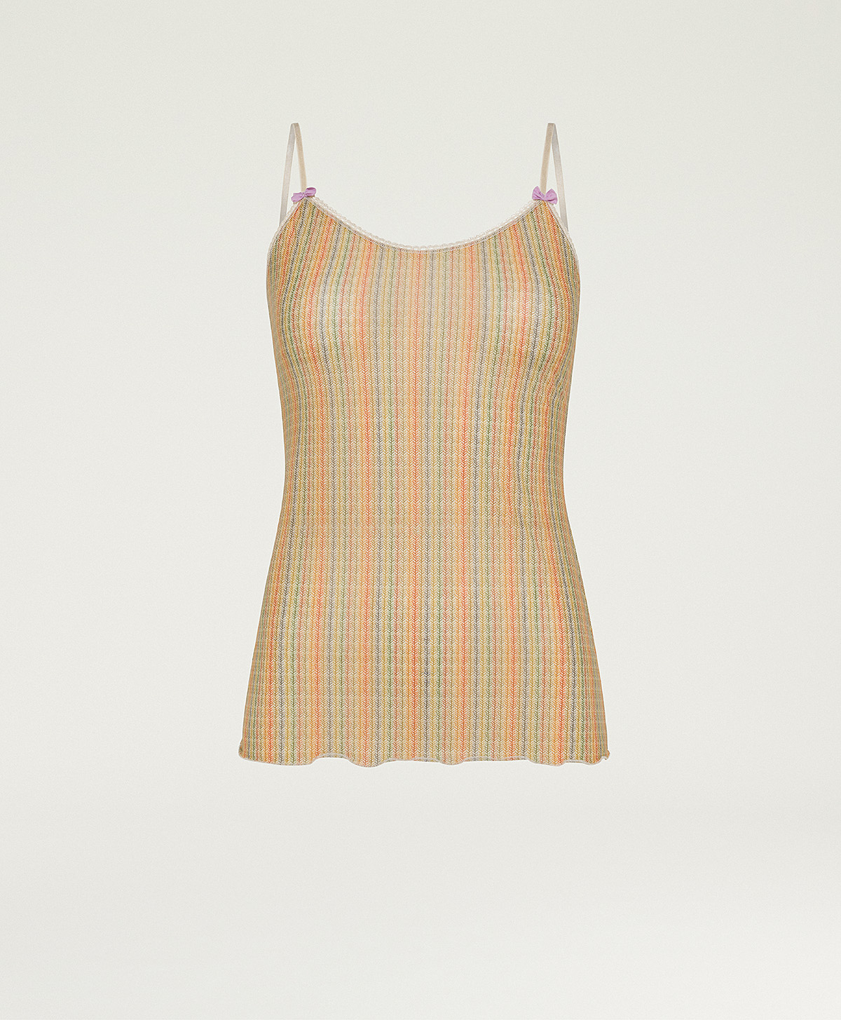 TOP AIRELLE EN NYLON IMPRIMÉ - MULTICOLORE BEIGE - Momonì