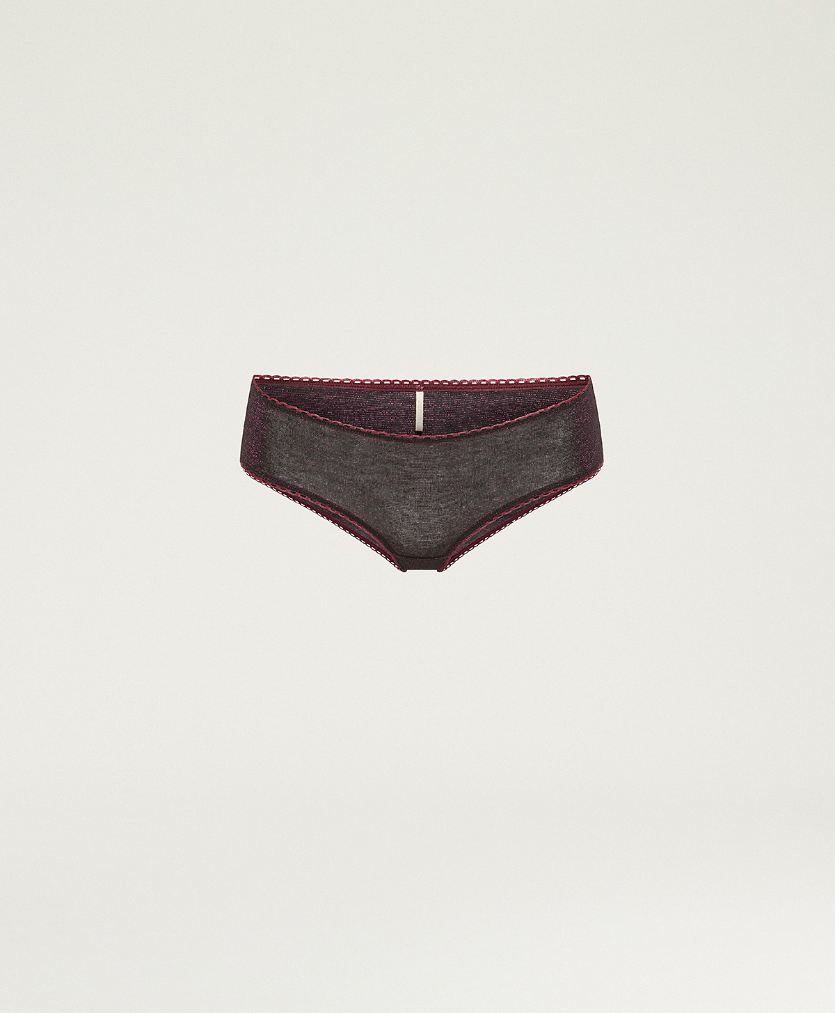 AMACA KNICKERS IN SOLID COLOUR LUREX JERSEY - BLACK CHERRY - Momonì
