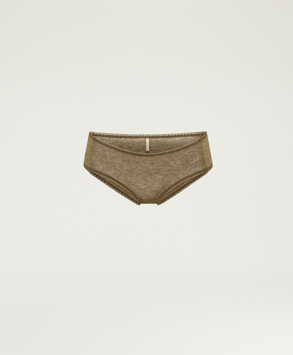 AMACA KNICKERS IN SOLID COLOUR LUREX JERSEY - CIGAR BROWN - Momonì